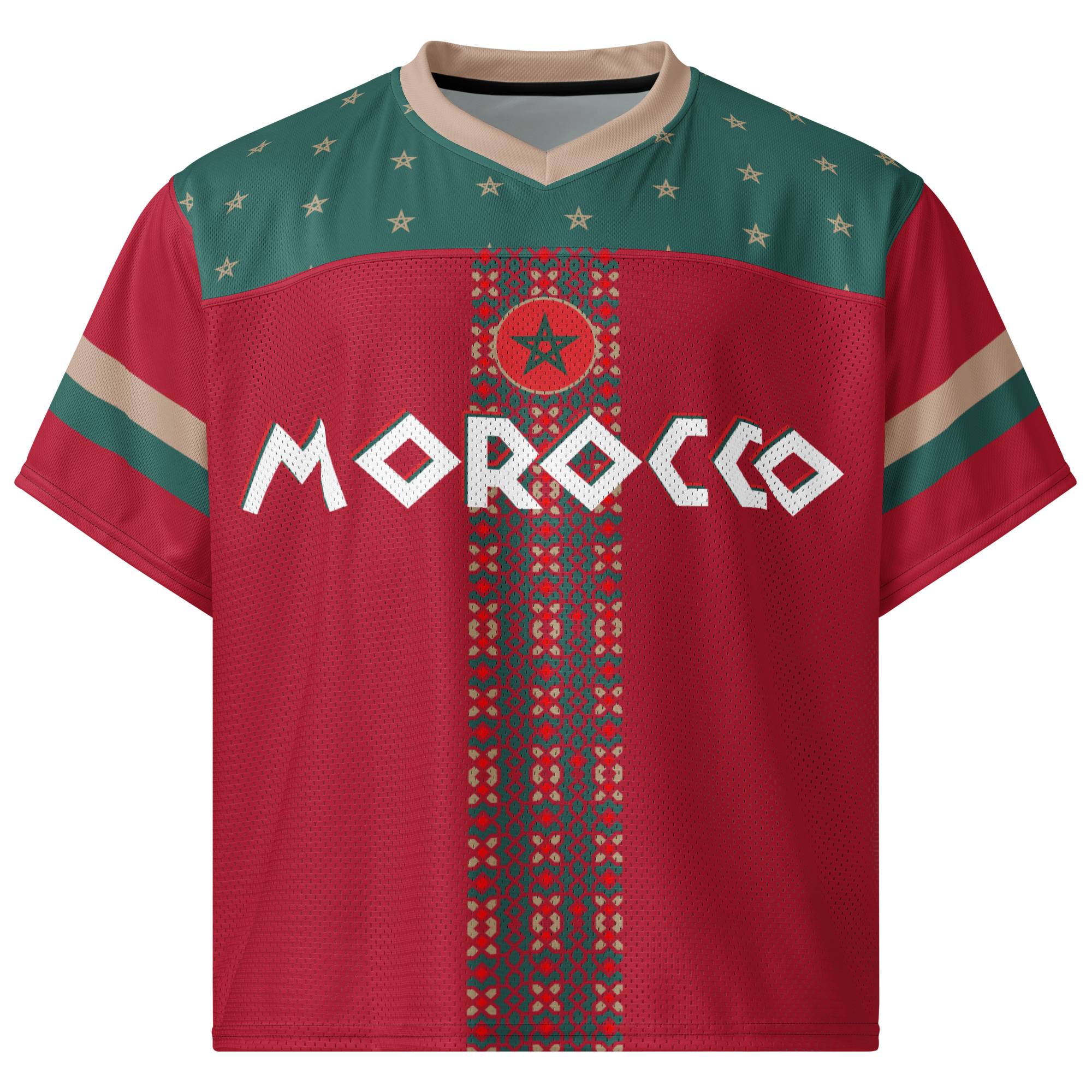 Morocco Maroc Maghreb Boxy football jersey - Image 4