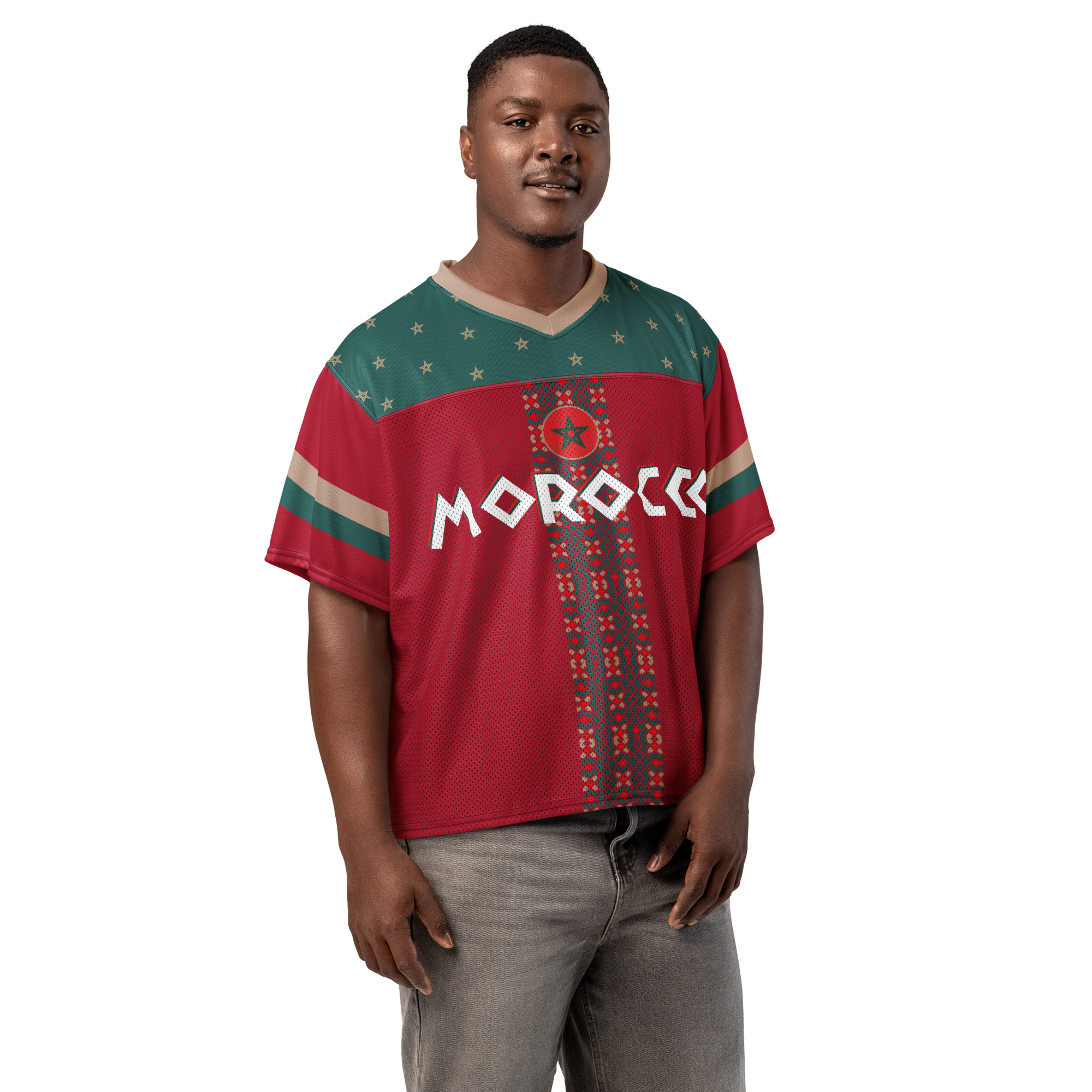 Morocco Maroc Maghreb Boxy football jersey - Image 7