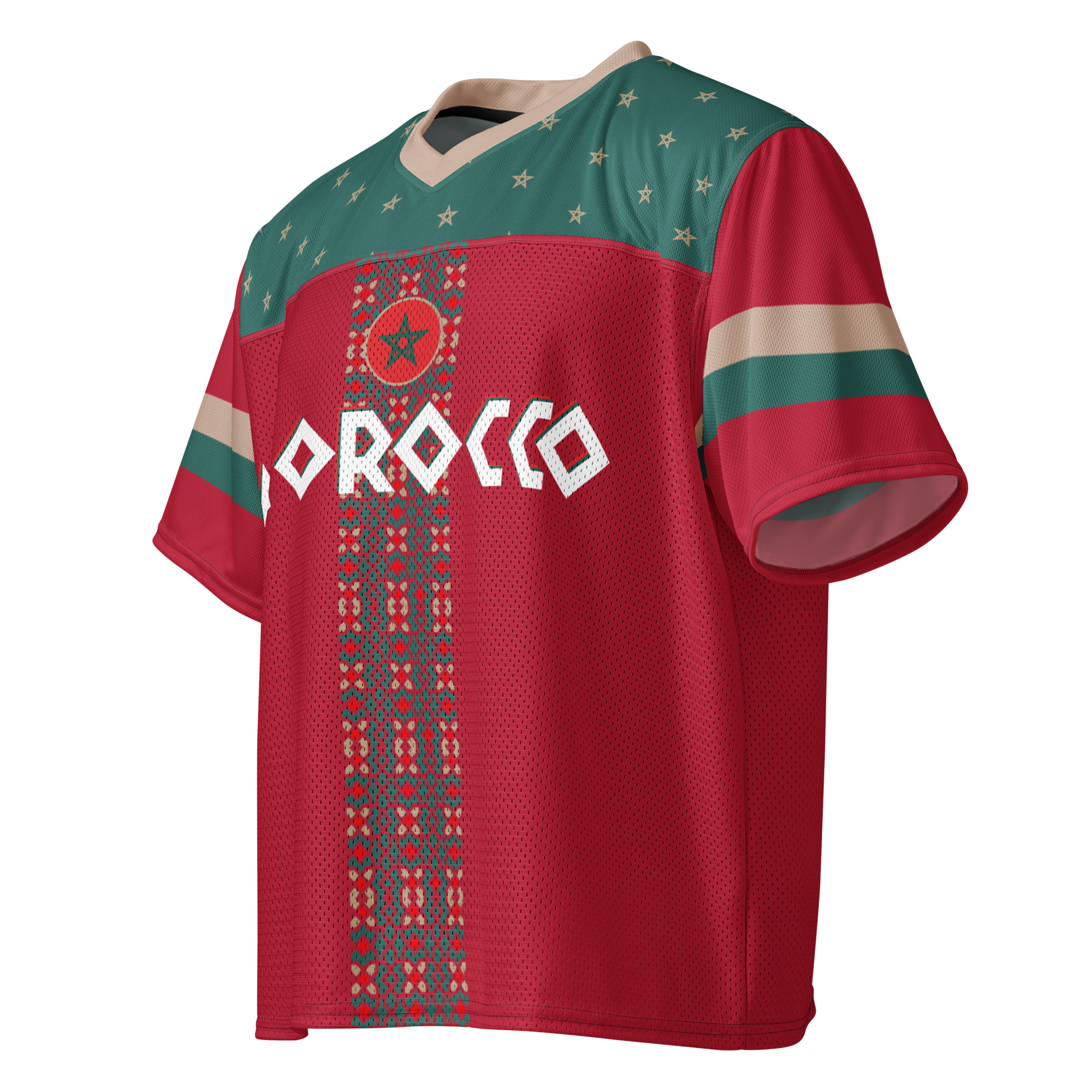 Morocco Maroc Maghreb Boxy football jersey - Image 3