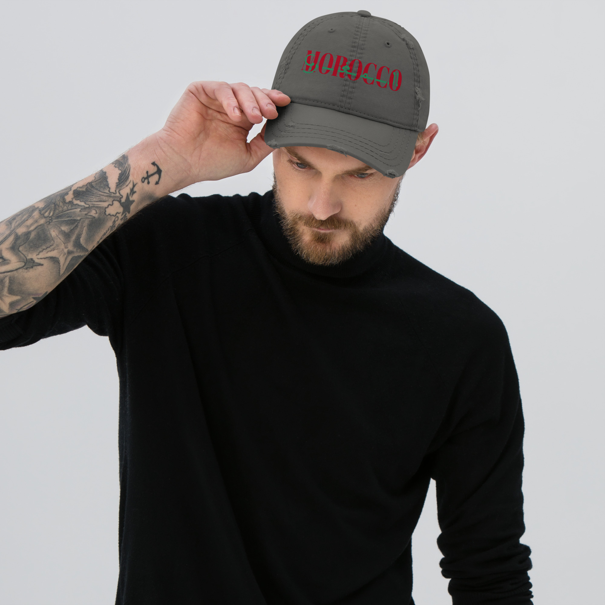 Morocco Maroc Maghreb World Cup 2926 Distressed Dad Hat - Image 4
