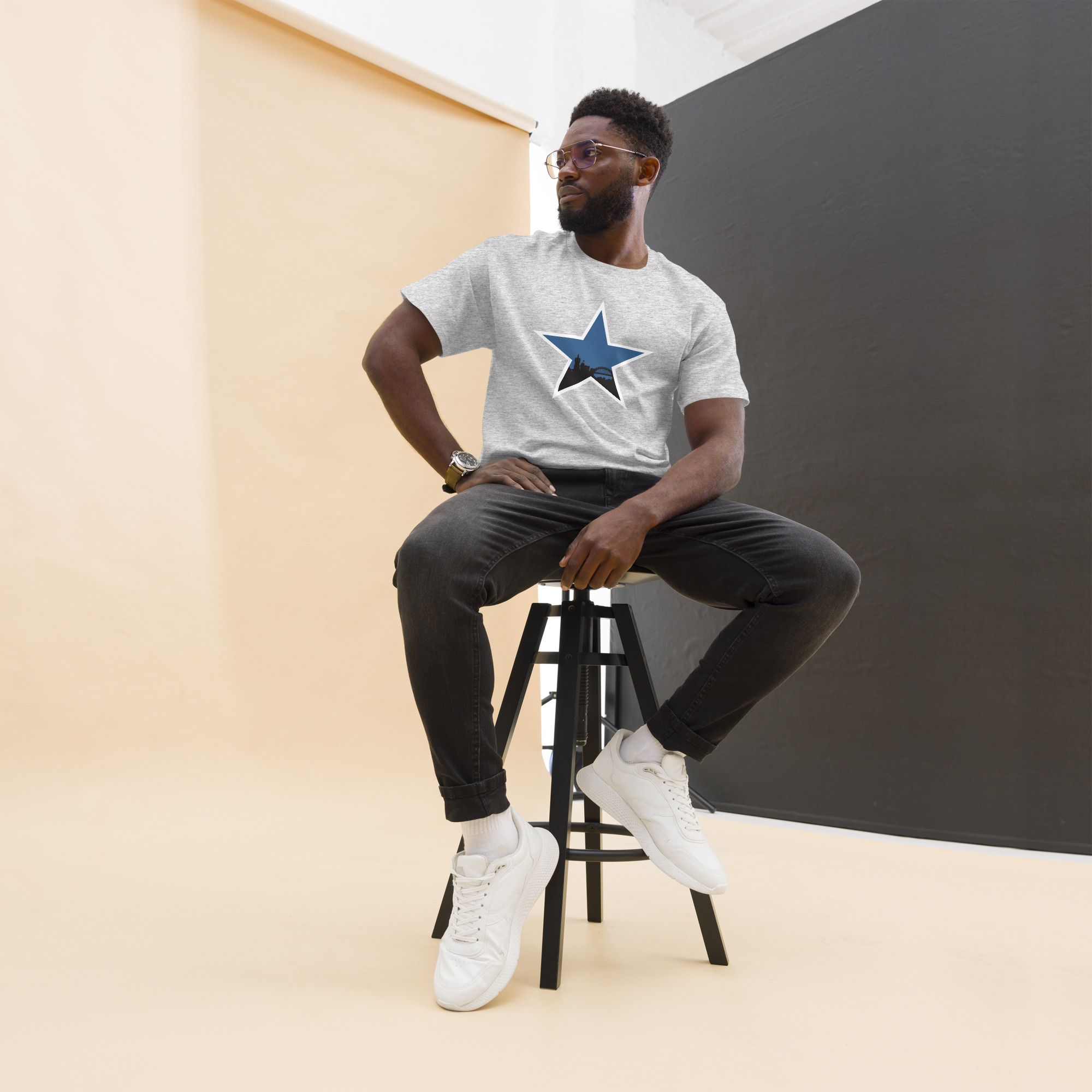 Newcastle Blue Star Shirt | Newcastle Magpies Fan T-Shirt | Newcastle United Gift - Image 8