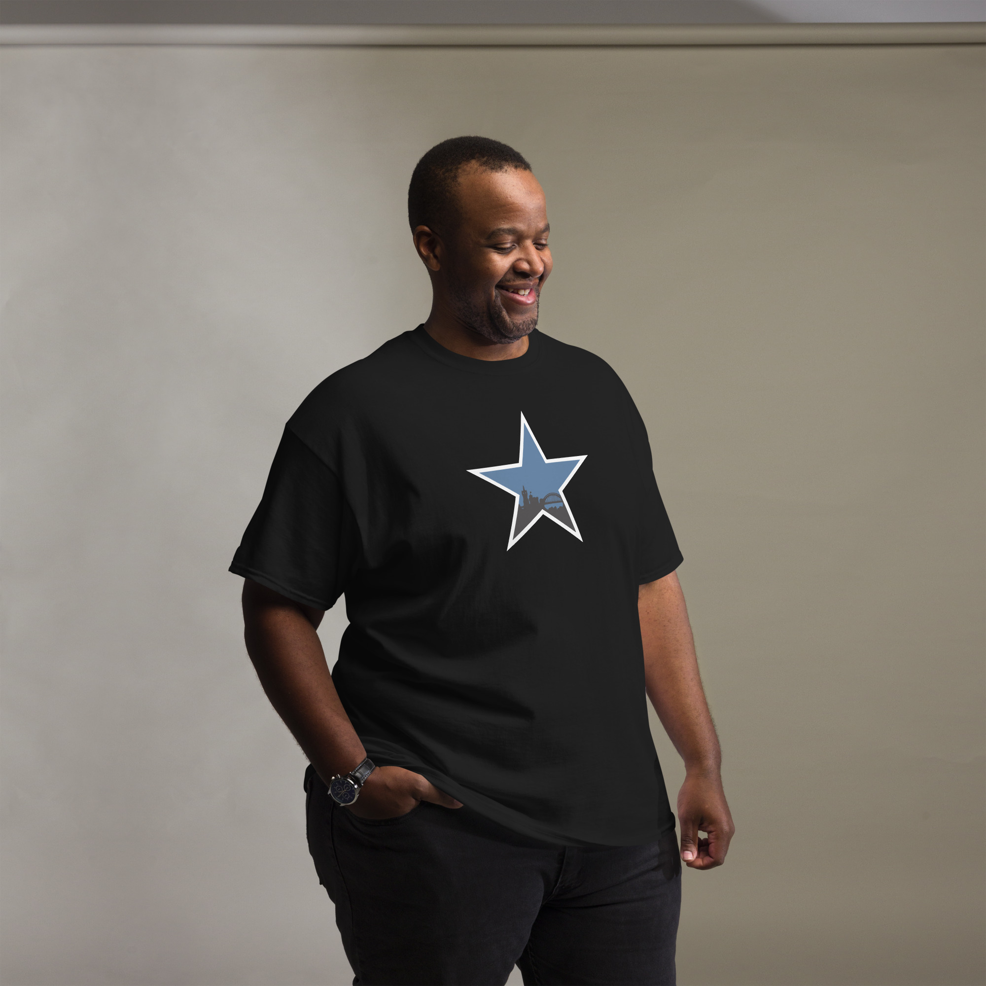 Newcastle Blue Star Shirt | Newcastle Magpies Fan T-Shirt | Newcastle United Gift - Image 3