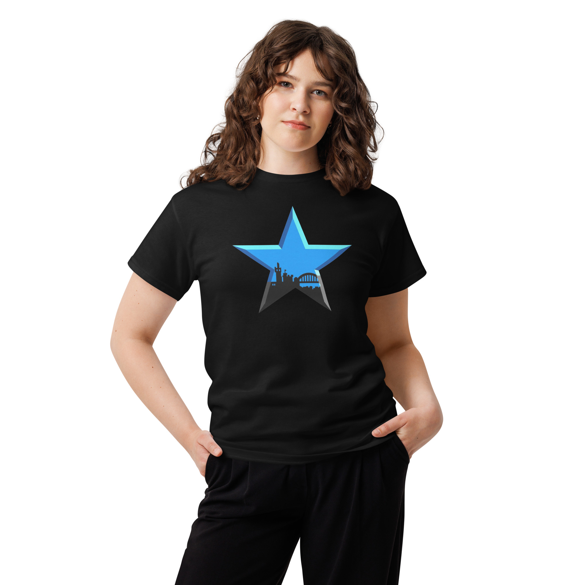 Newcastle Blue Star Shirt | Newcastle Magpies Fan T-Shirt | Newcastle United Gift - Image 3