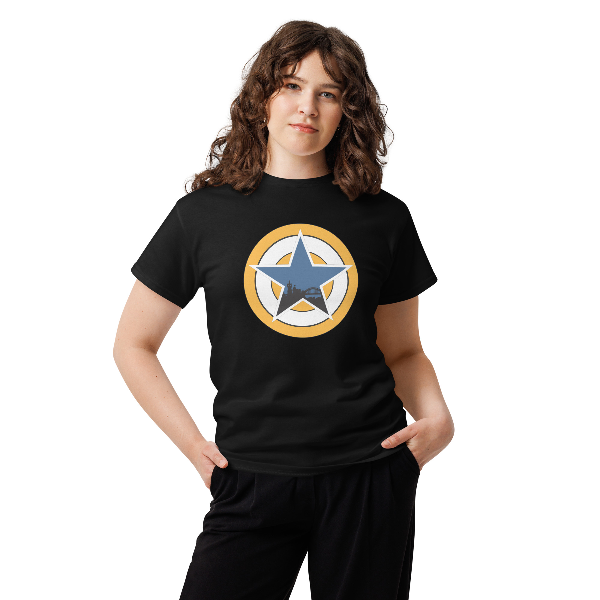 Newcastle Blue Star Shirt | Newcastle Magpies Fan T-Shirt | Newcastle United Fan Gift - Image 2