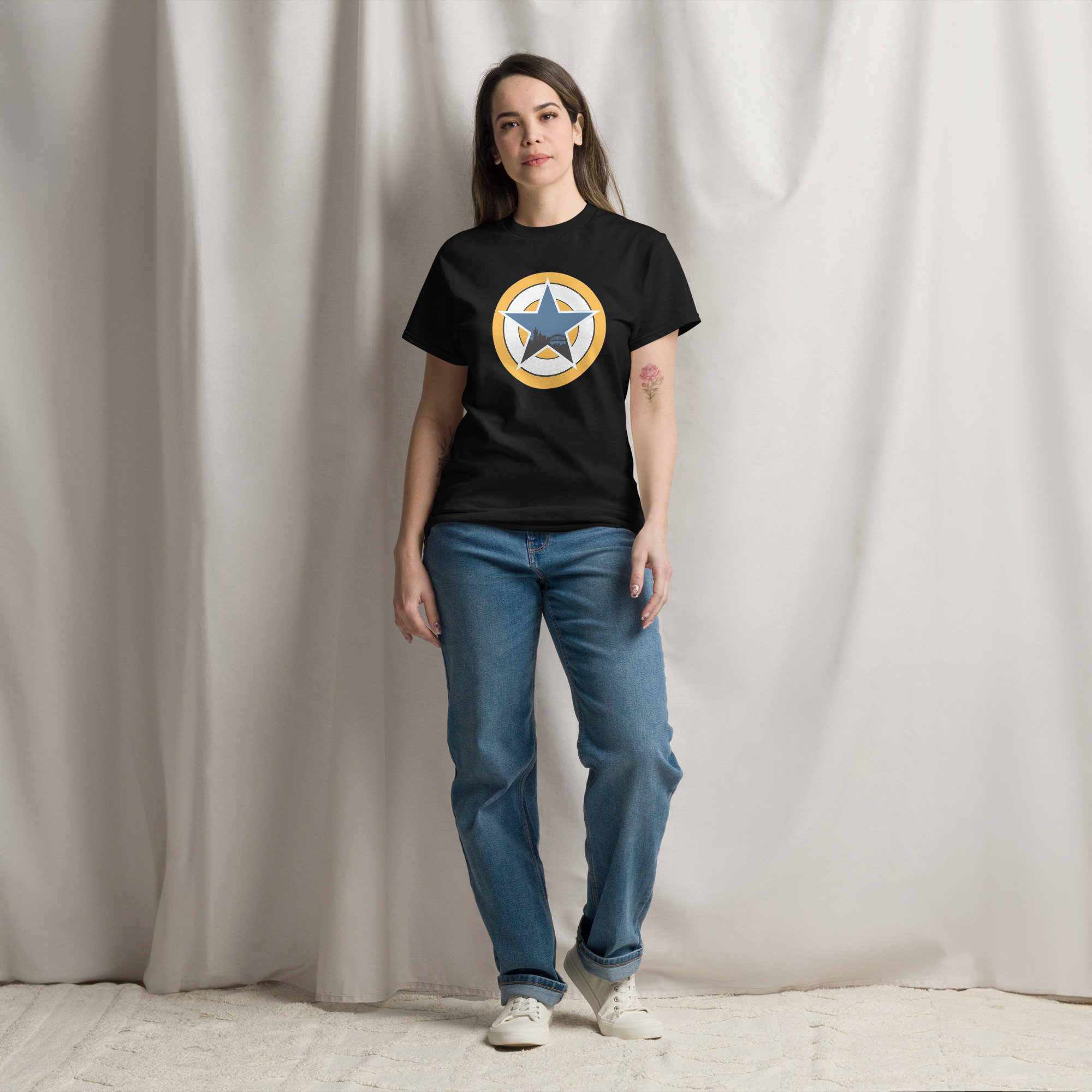 Newcastle Blue Star Shirt | Newcastle Magpies Fan T-Shirt | Newcastle United Fan Gift - Image 4
