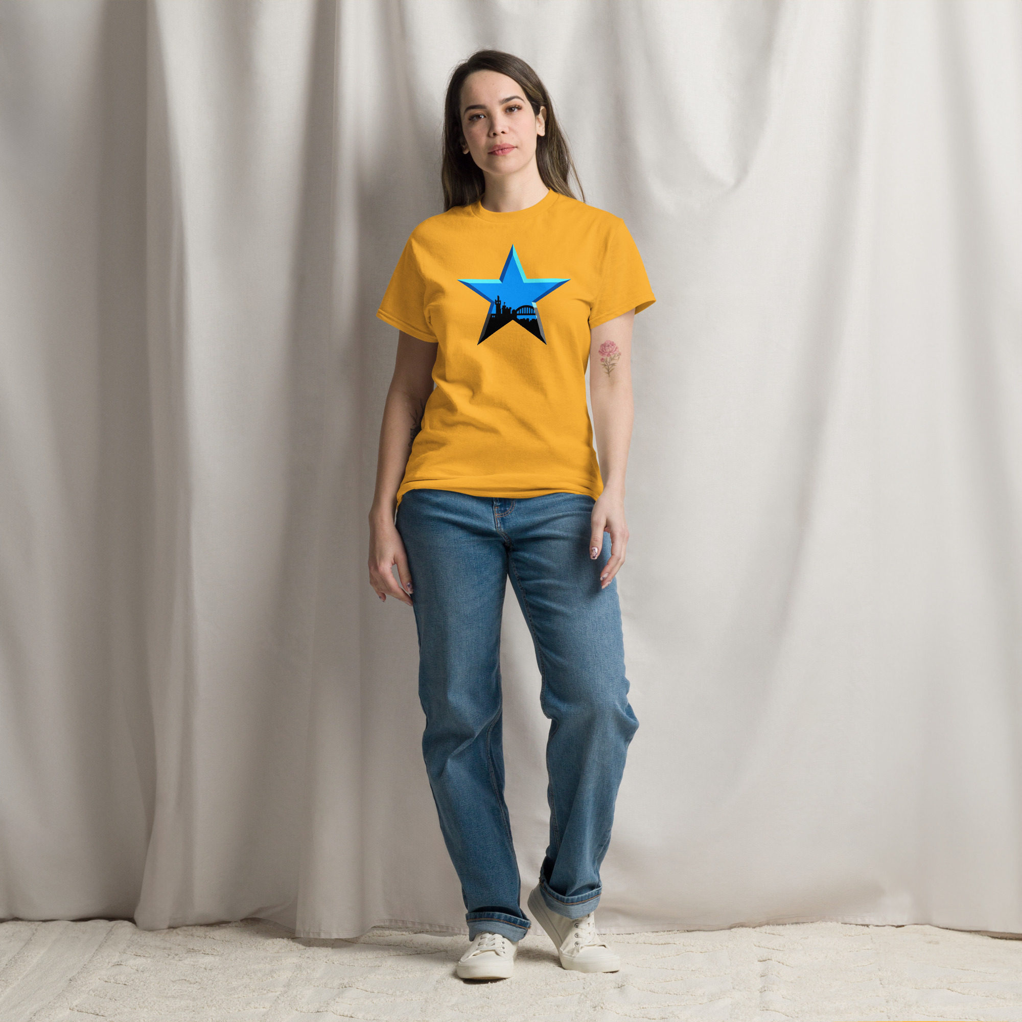 Newcastle Blue Star Shirt | Newcastle Magpies Fan T-Shirt | Newcastle United Gift - Image 7