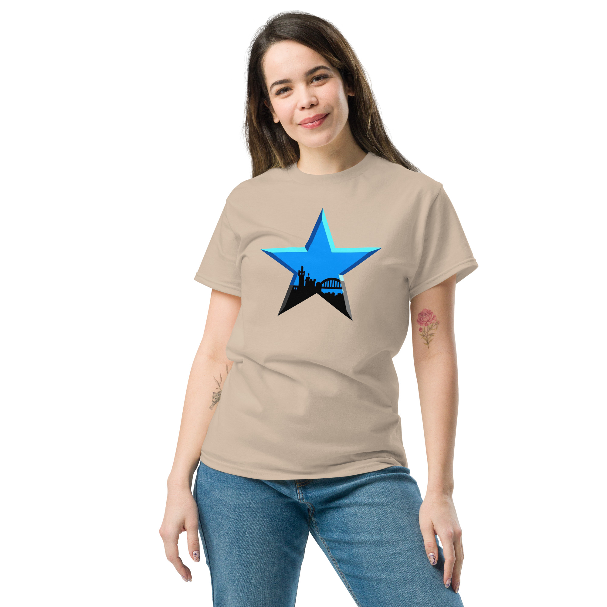 Newcastle Blue Star Shirt | Newcastle Magpies Fan T-Shirt | Newcastle United Gift - Image 10