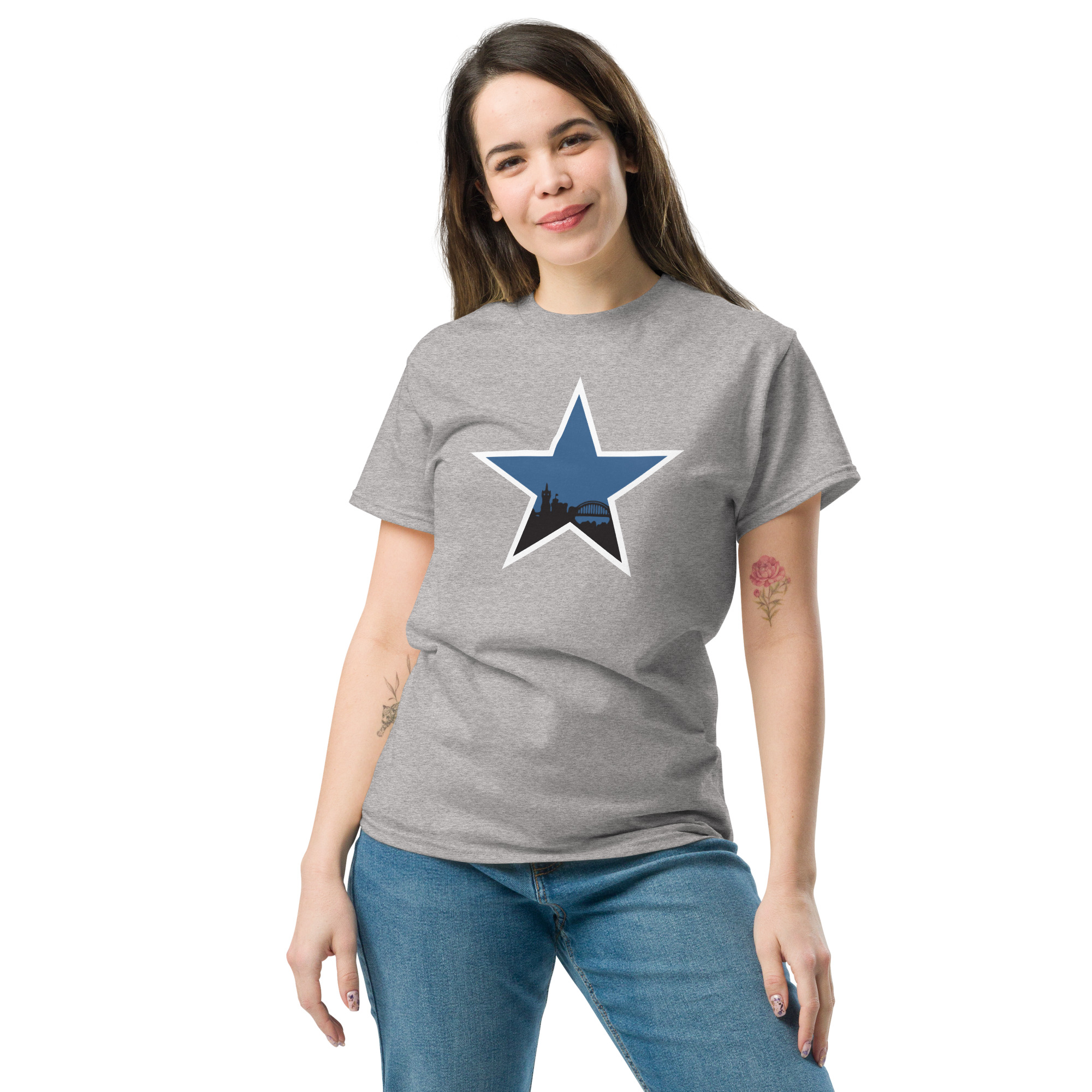 Newcastle Blue Star Shirt | Newcastle Magpies Fan T-Shirt | Newcastle United Gift - Image 5