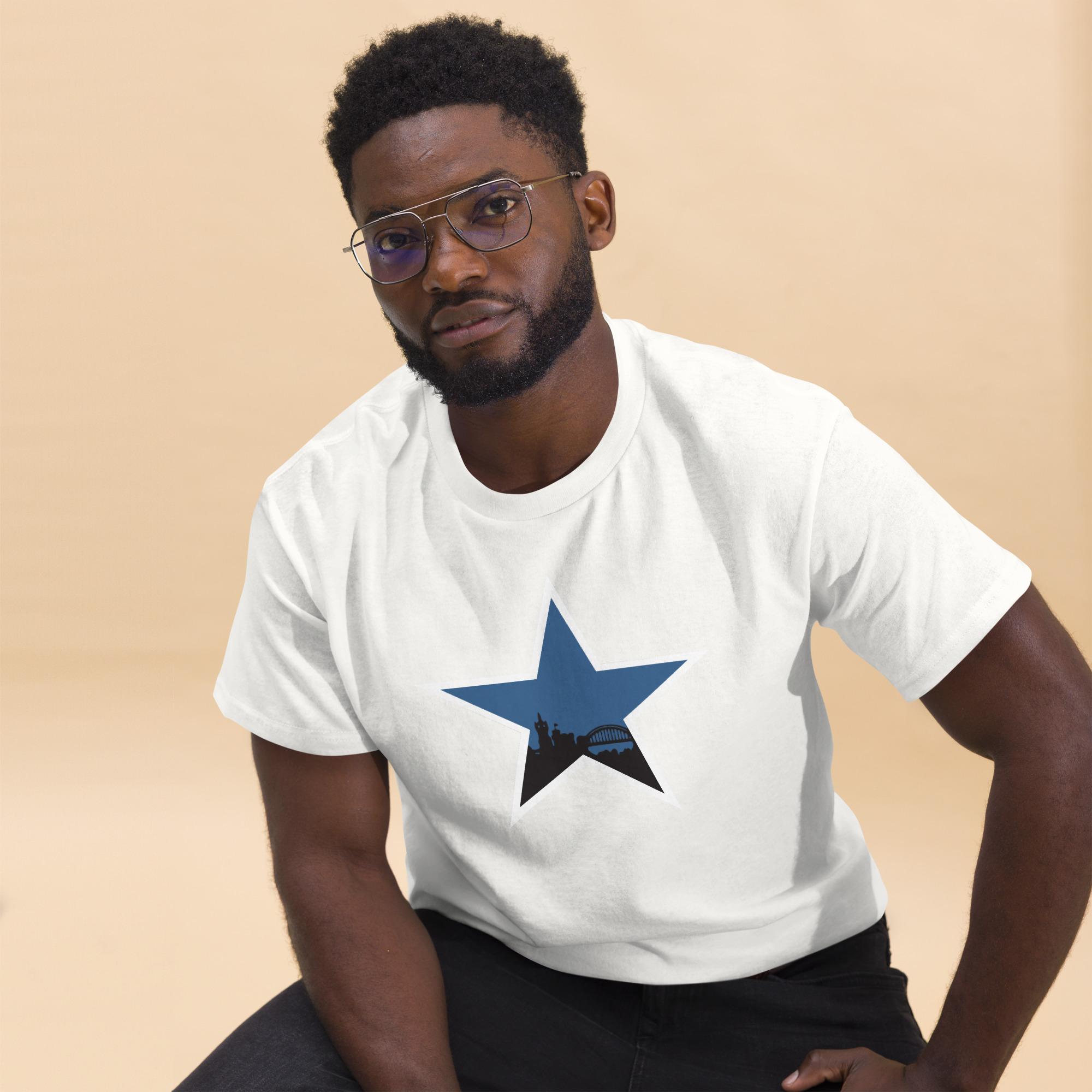 Newcastle Blue Star Shirt | Newcastle Magpies Fan T-Shirt | Newcastle United Gift - Image 9