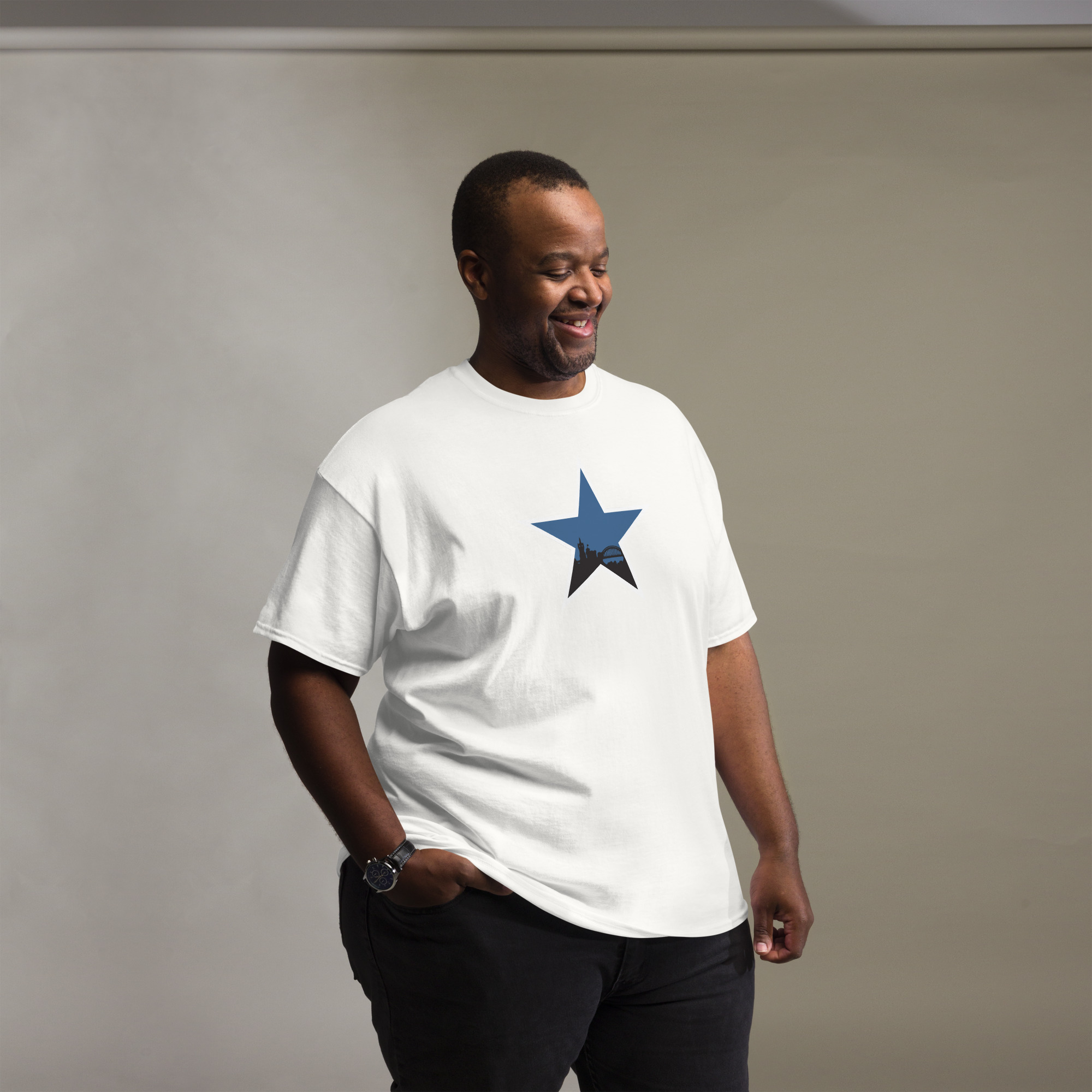 Newcastle Blue Star Shirt | Newcastle Magpies Fan T-Shirt | Newcastle United Gift - Image 10