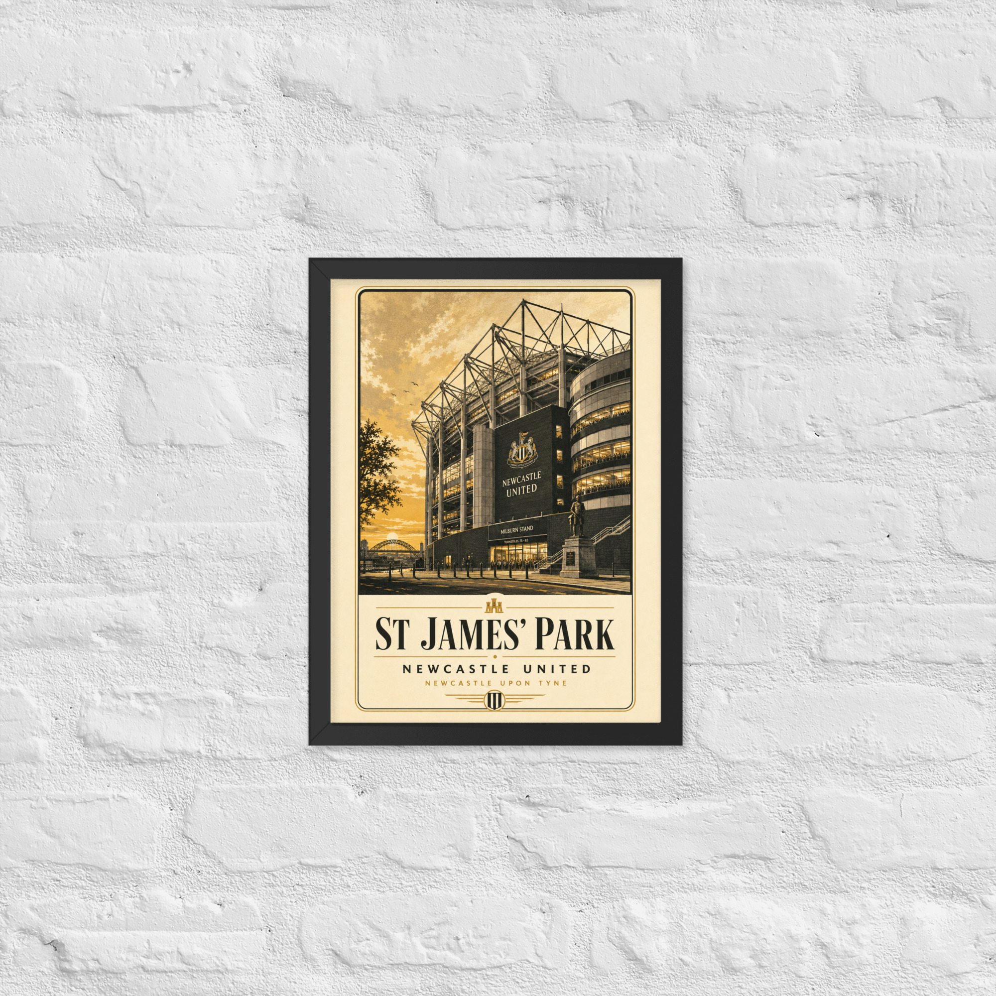 St James’ Park Newcastle Framed Poster | Newcastle Football Stadium Wall Art | NUFC Fan Gift - Image 2