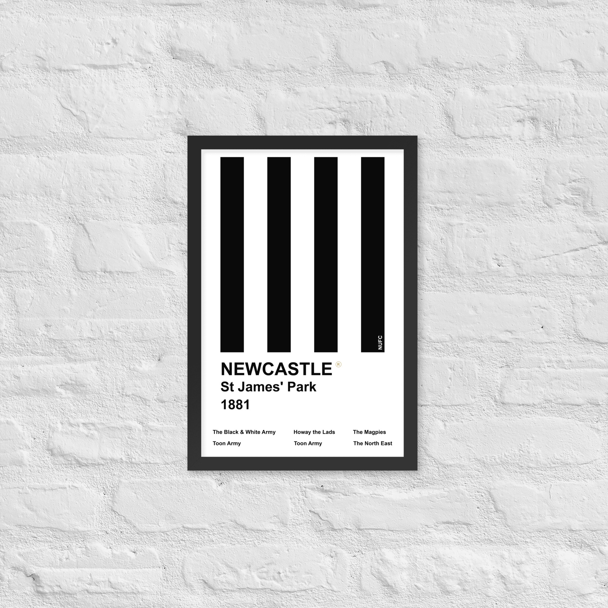 Newcastle Magpies Poster | Newcastle United Football Wall Art | Newcastle Framed poster - Image 2