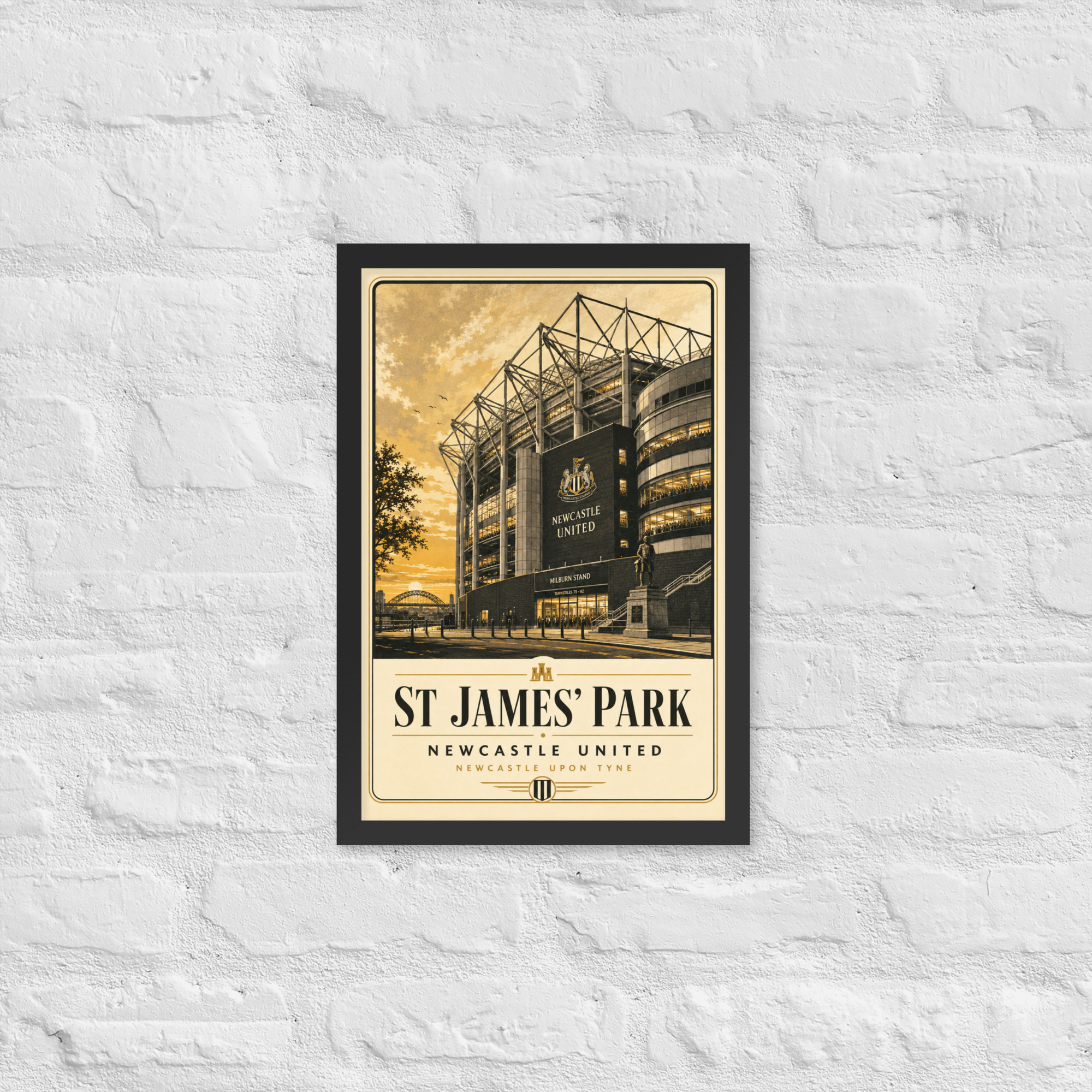 St James’ Park Newcastle Framed Poster | Newcastle Football Stadium Wall Art | NUFC Fan Gift - Image 3