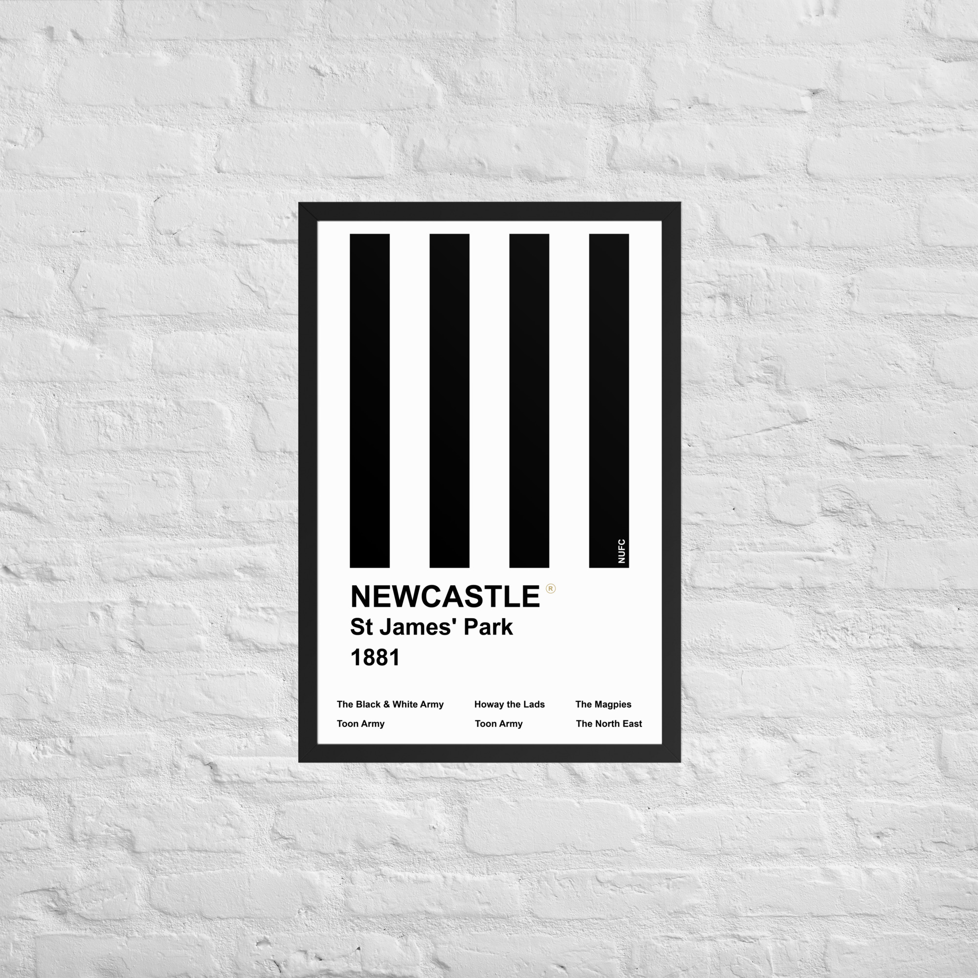 Newcastle Magpies Poster | Newcastle United Football Wall Art | Newcastle Framed poster - Image 3