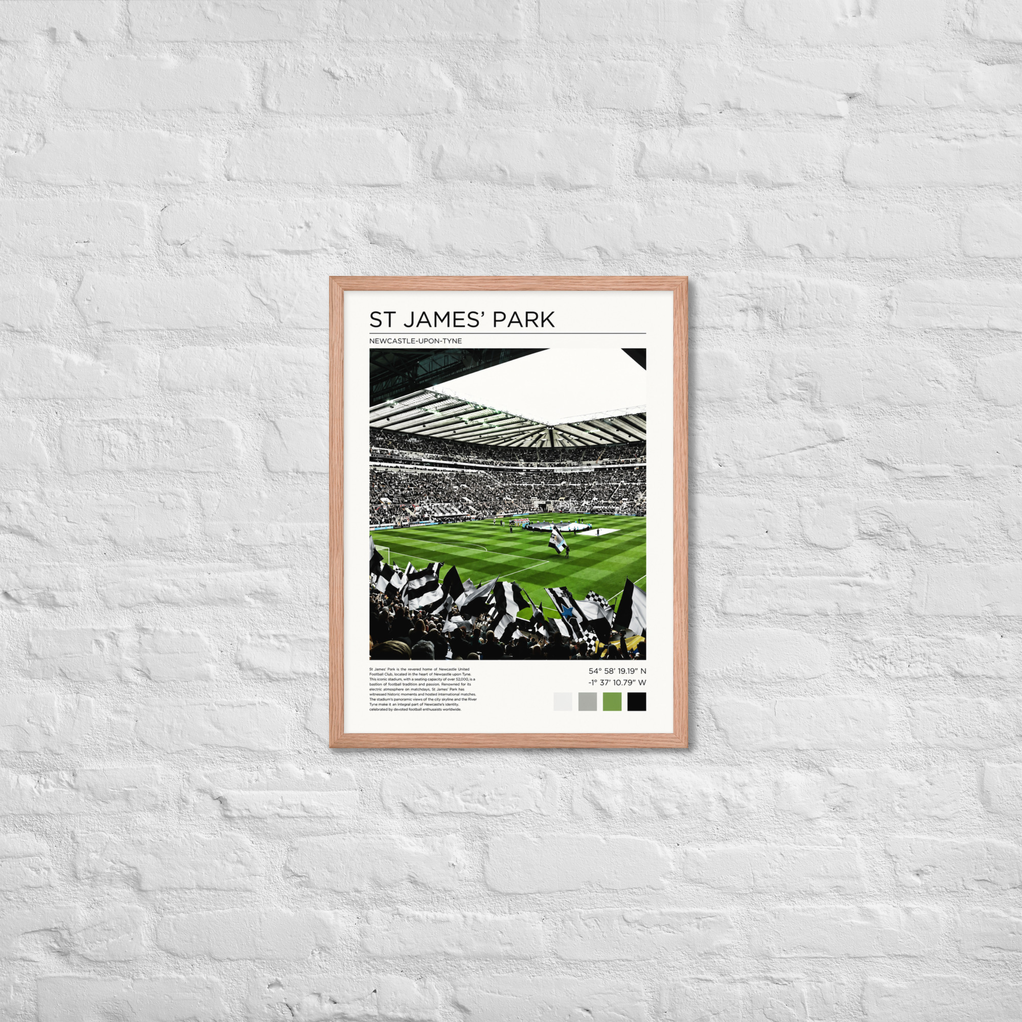 Newcastle United St James’ Park Art Print | Geordie Football Wall Art | Newcastle Fan Gift | Framed Poster - Image 10