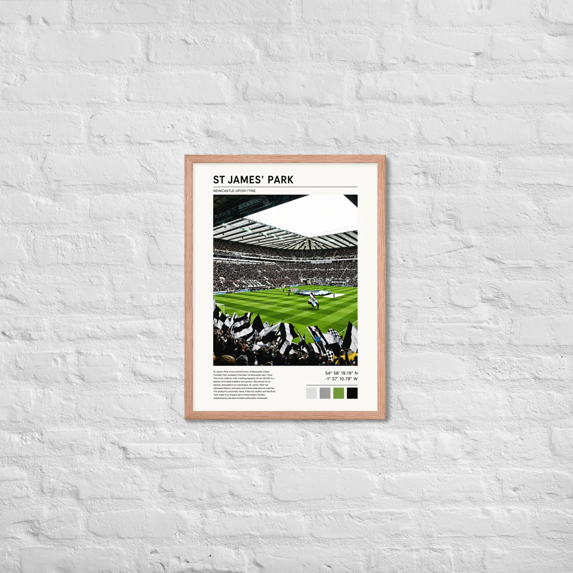 Newcastle United St James’ Park Art Print | Geordie Football Wall Art | Newcastle Fan Gift | Framed Poster - Image 10