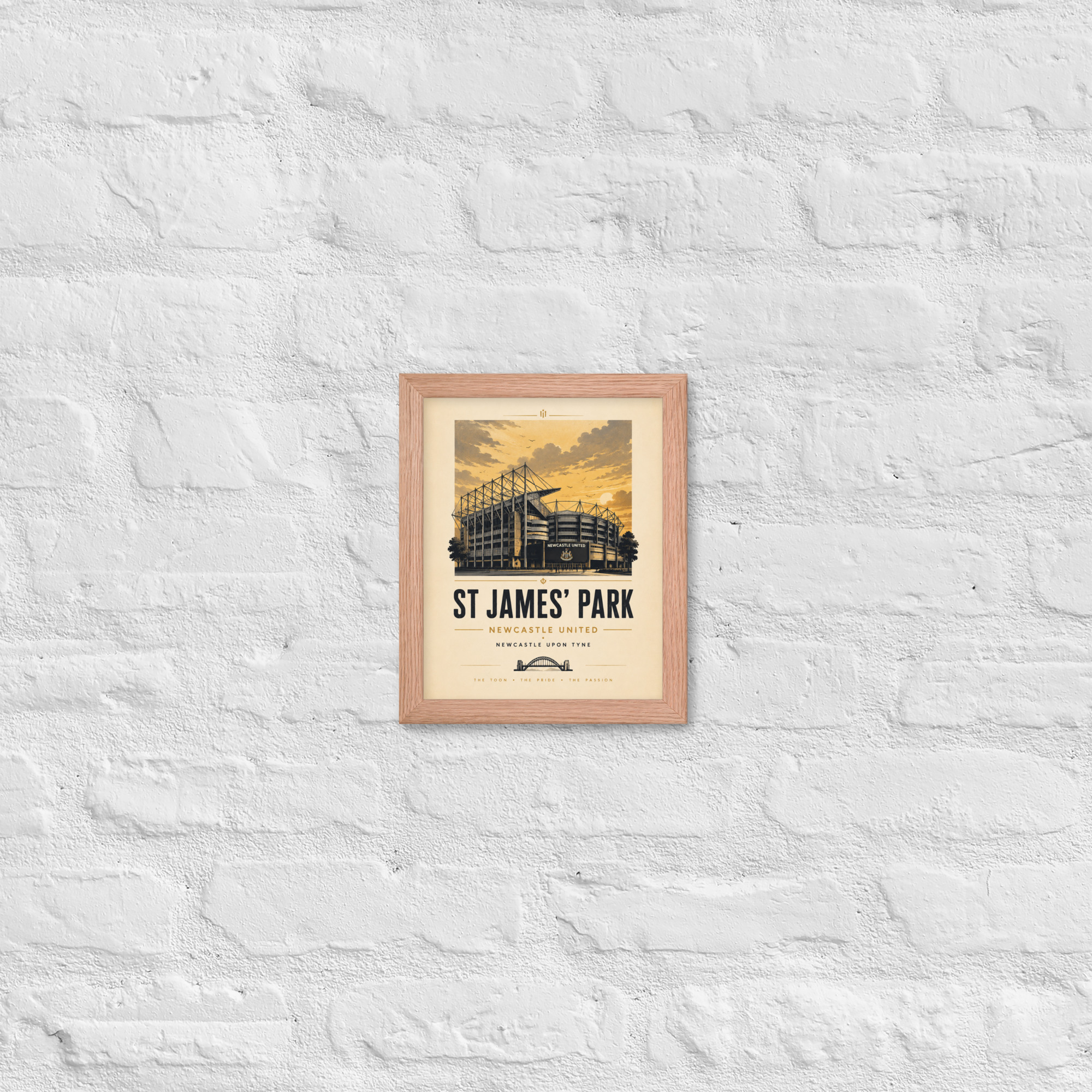 Newcastle United St James’ Park vintage travel poster, Newcastle iconic stadium Framed poster - Image 11