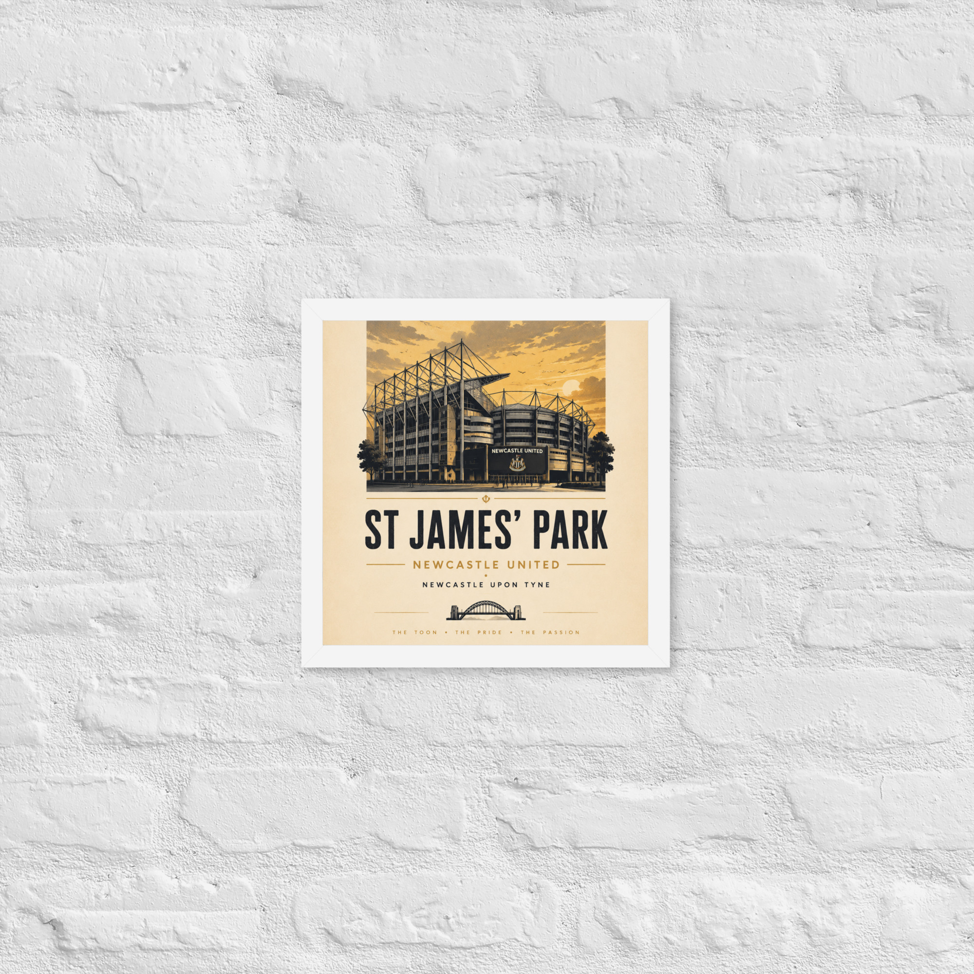 Newcastle United St James’ Park vintage travel poster, Newcastle iconic stadium Framed poster - Image 23
