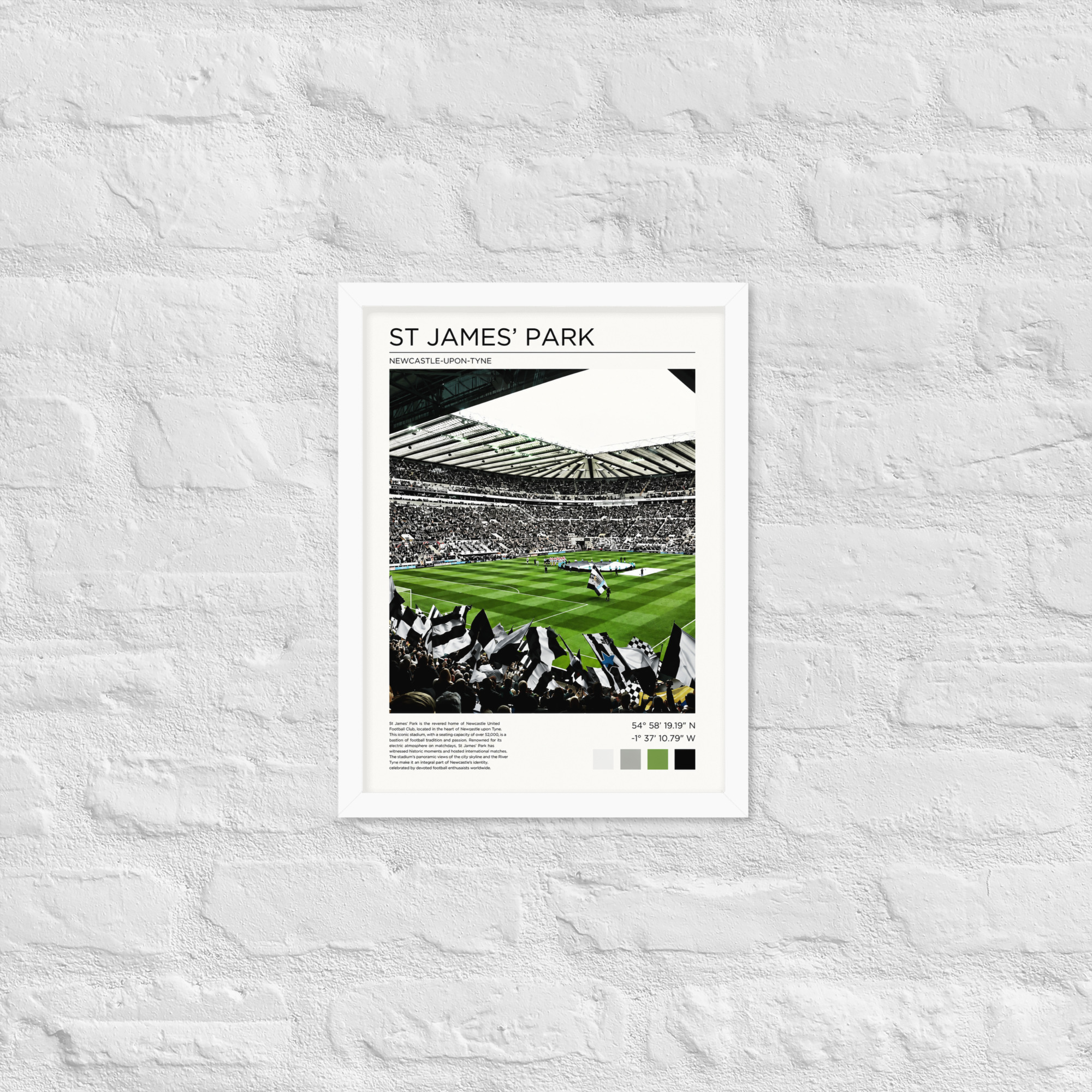 Newcastle United St James’ Park Art Print | Geordie Football Wall Art | Newcastle Fan Gift | Framed Poster - Image 13