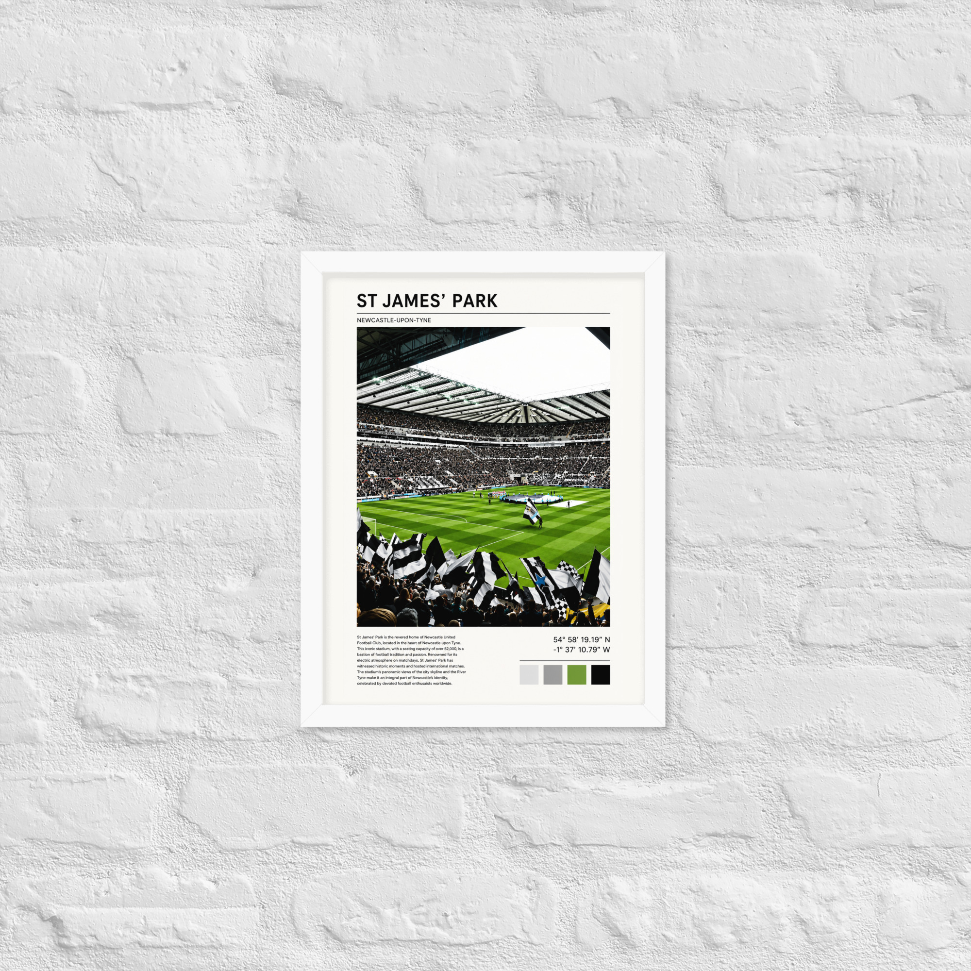 Newcastle United St James’ Park Art Print | Geordie Football Wall Art | Newcastle Fan Gift | Framed Poster - Image 13