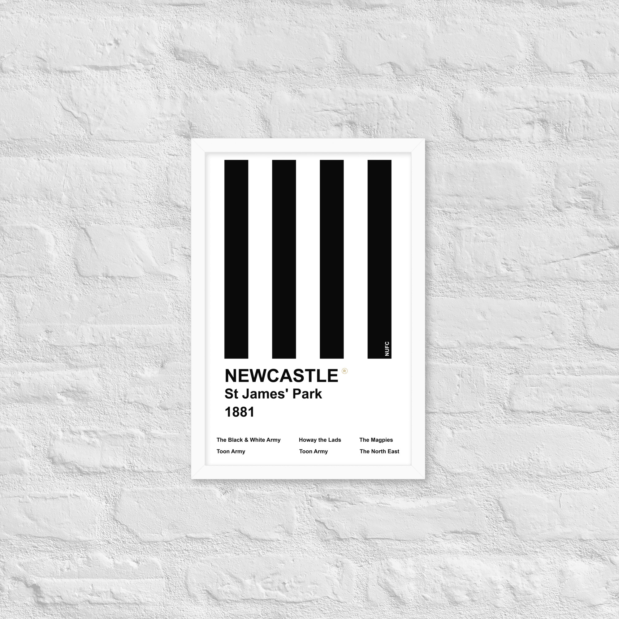 Newcastle Magpies Poster | Newcastle United Football Wall Art | Newcastle Framed poster - Image 4