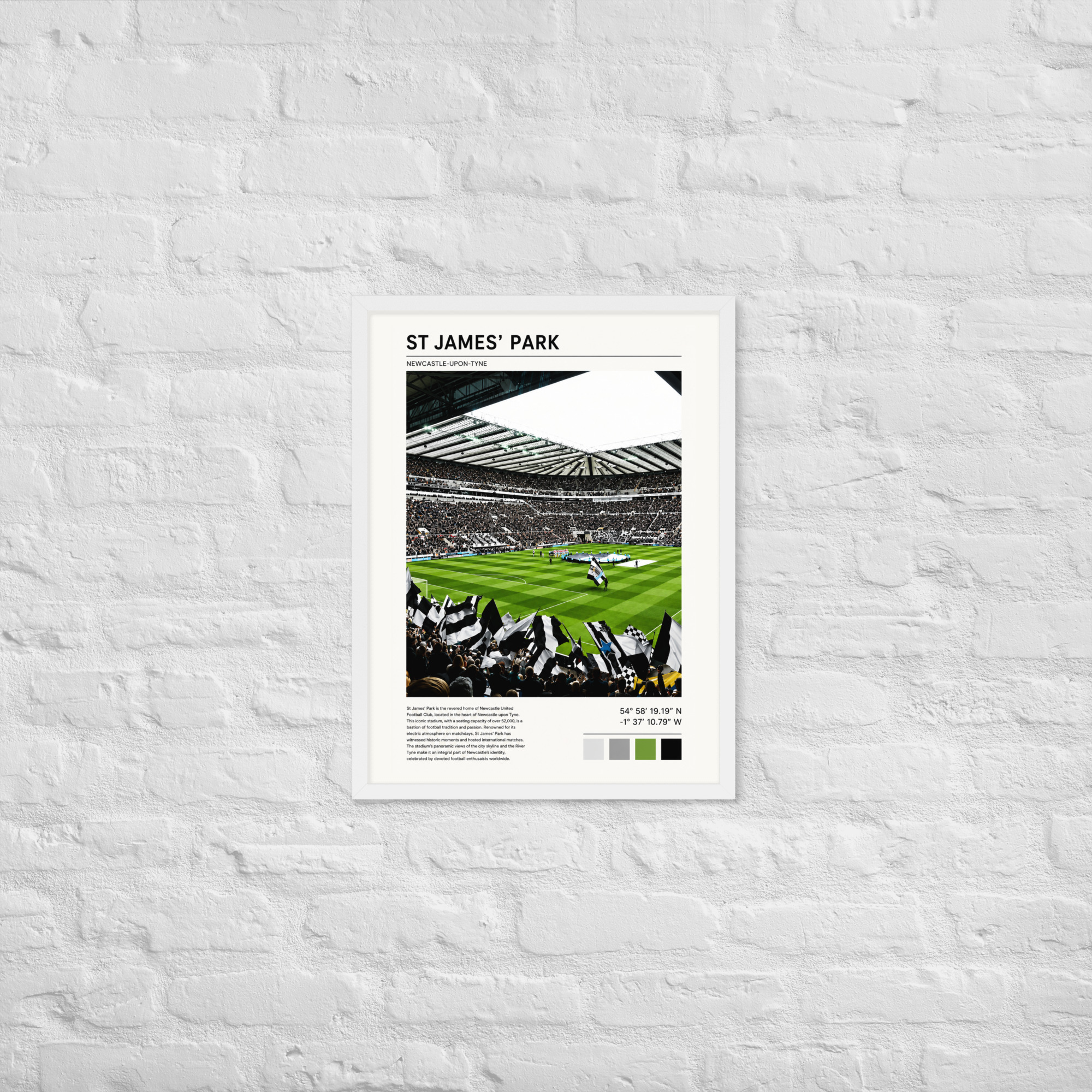 Newcastle United St James’ Park Art Print | Geordie Football Wall Art | Newcastle Fan Gift | Framed Poster - Image 16