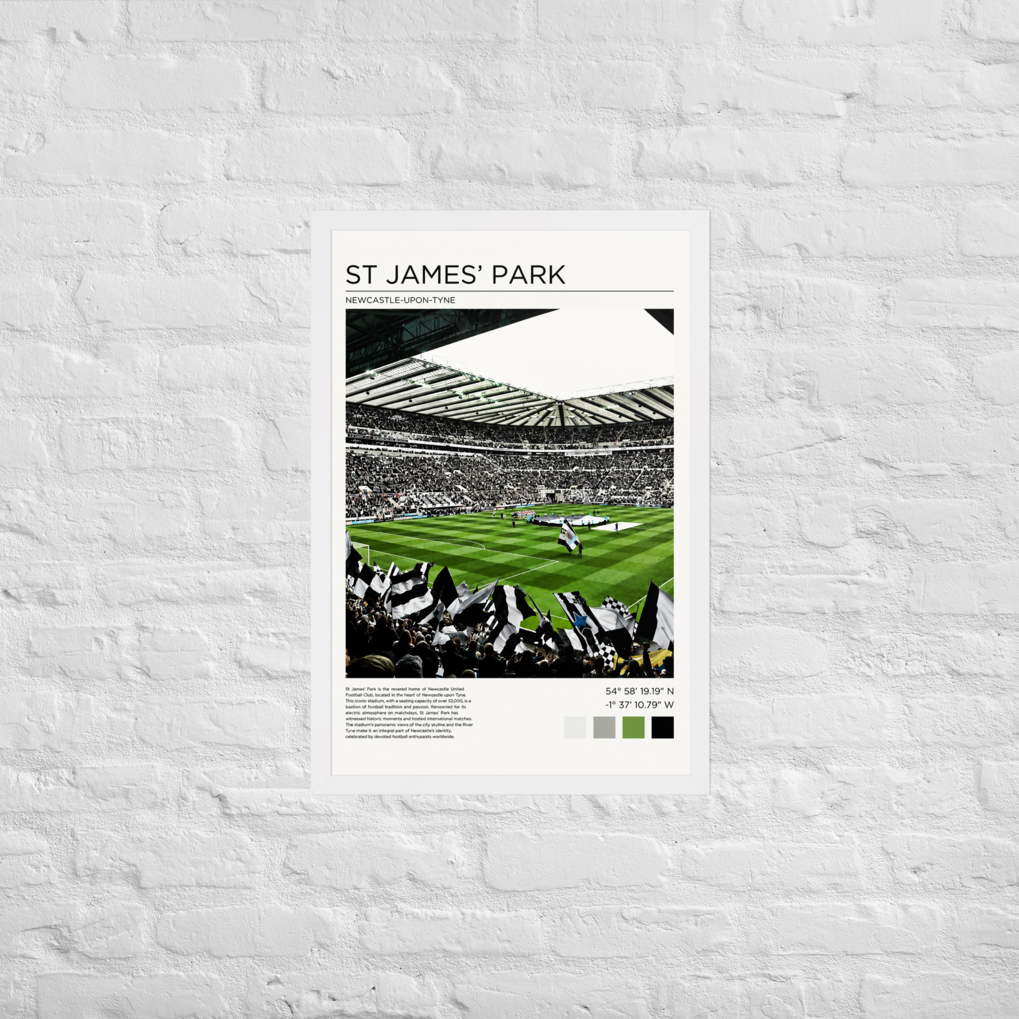Newcastle United St James’ Park Art Print | Geordie Football Wall Art | Newcastle Fan Gift | Framed Poster - Image 17