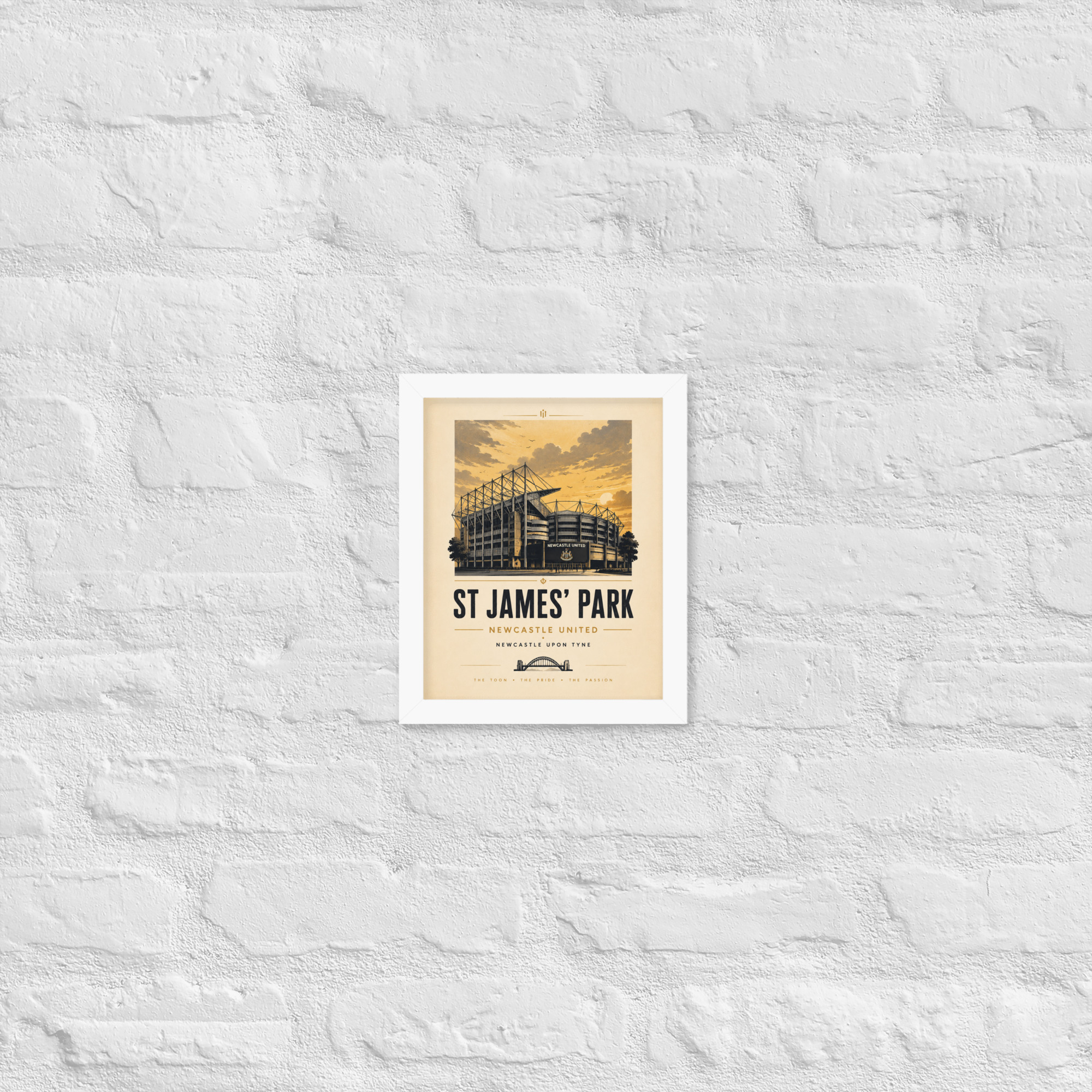 Newcastle United St James’ Park vintage travel poster, Newcastle iconic stadium Framed poster - Image 21