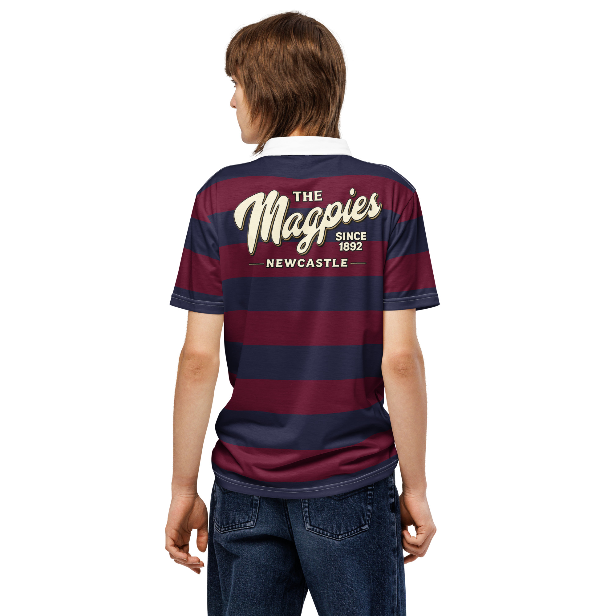 Newcastle The Magpies Brown Ale Men’s Slim Fit Polo Shirt - Image 4