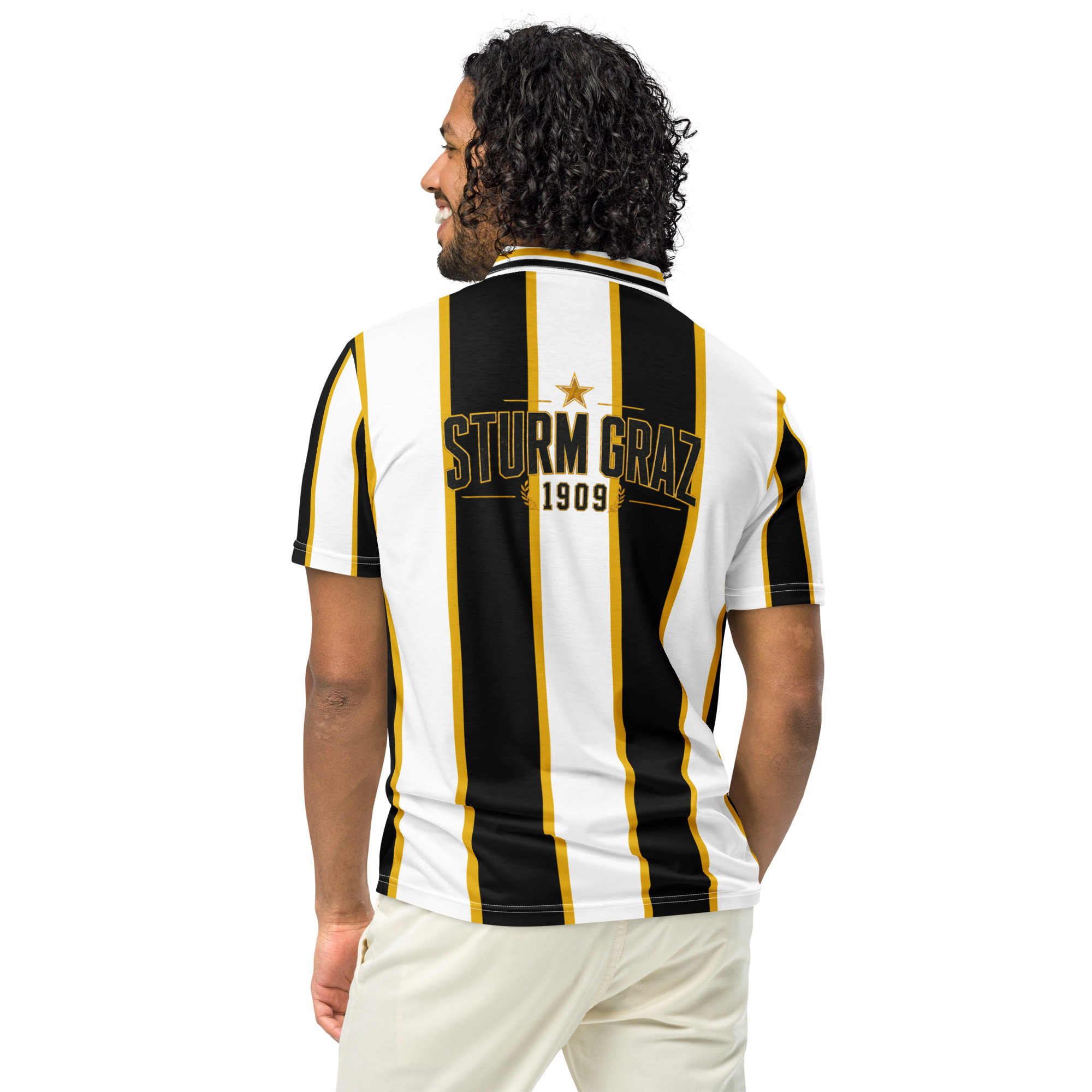 SK Sturm Graz Men’s Slim Fit Polo Shirt | Football Fan Polo - Image 11