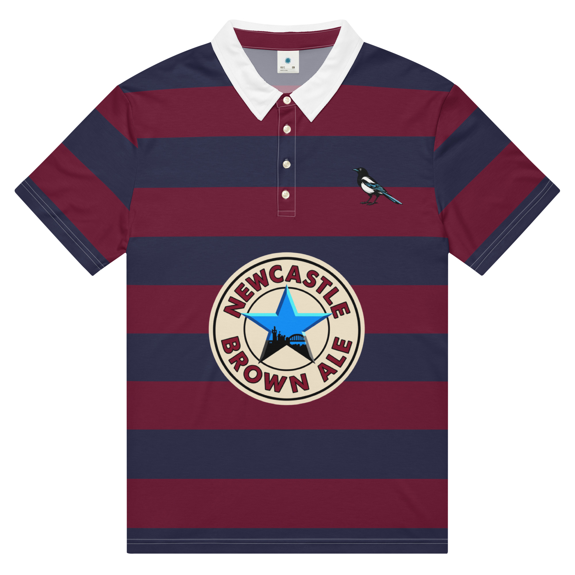 Newcastle The Magpies Brown Ale Men’s Slim Fit Polo Shirt - Image 9