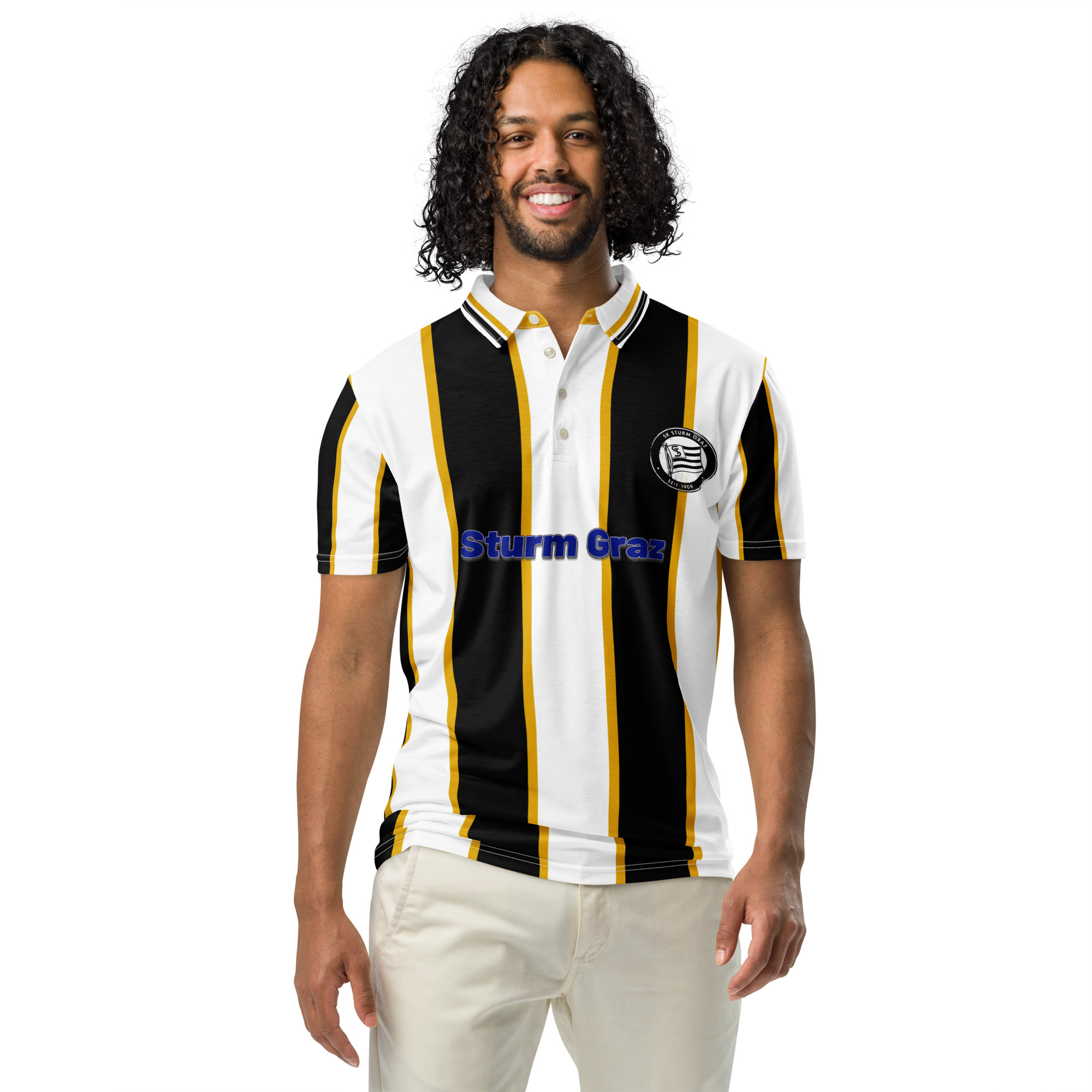 SK Sturm Graz Men’s Slim Fit Polo Shirt | Football Fan Polo
