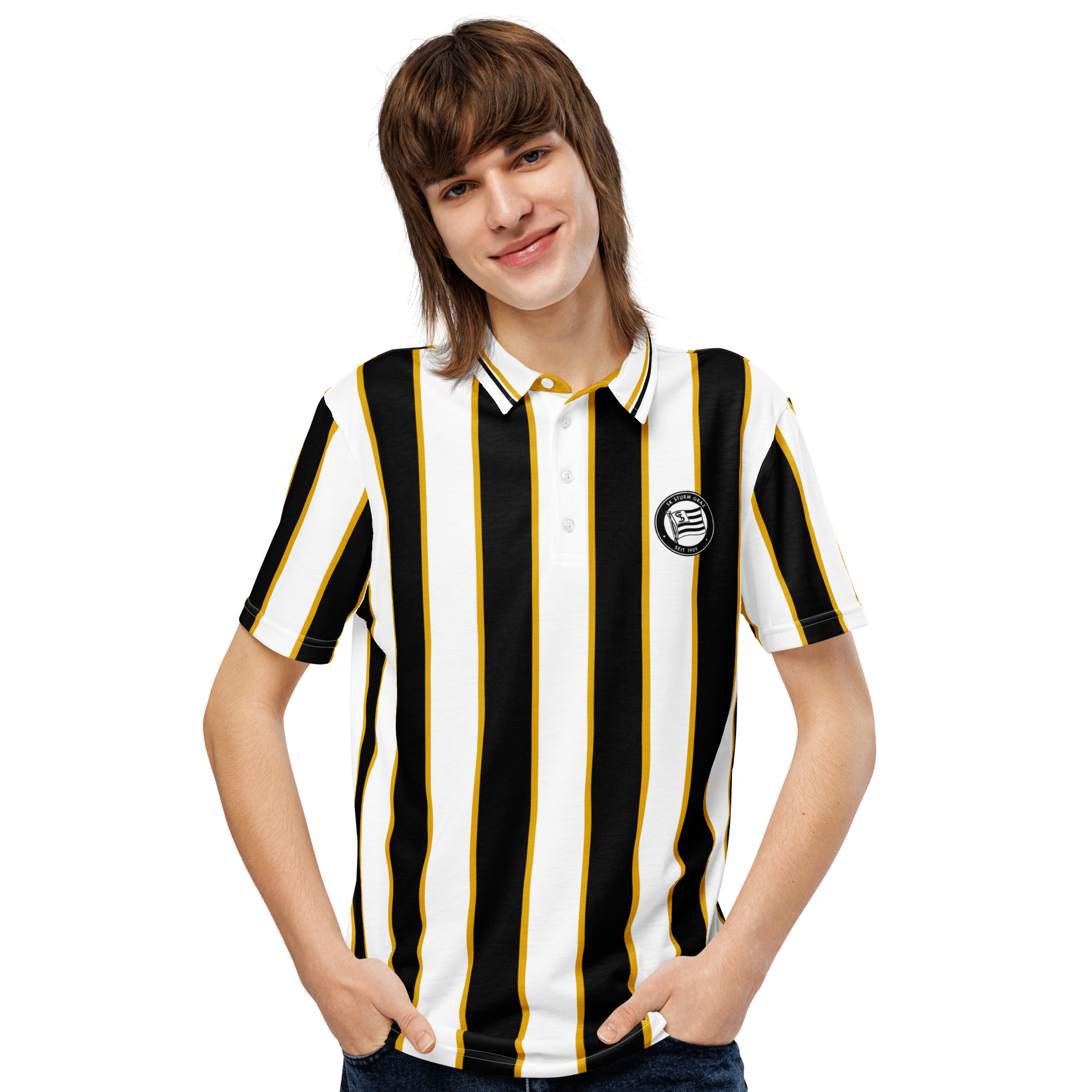 Sturm Graz Men’s Slim Fit Polo Shirt | Sturm Graz Fan Polo - Image 3