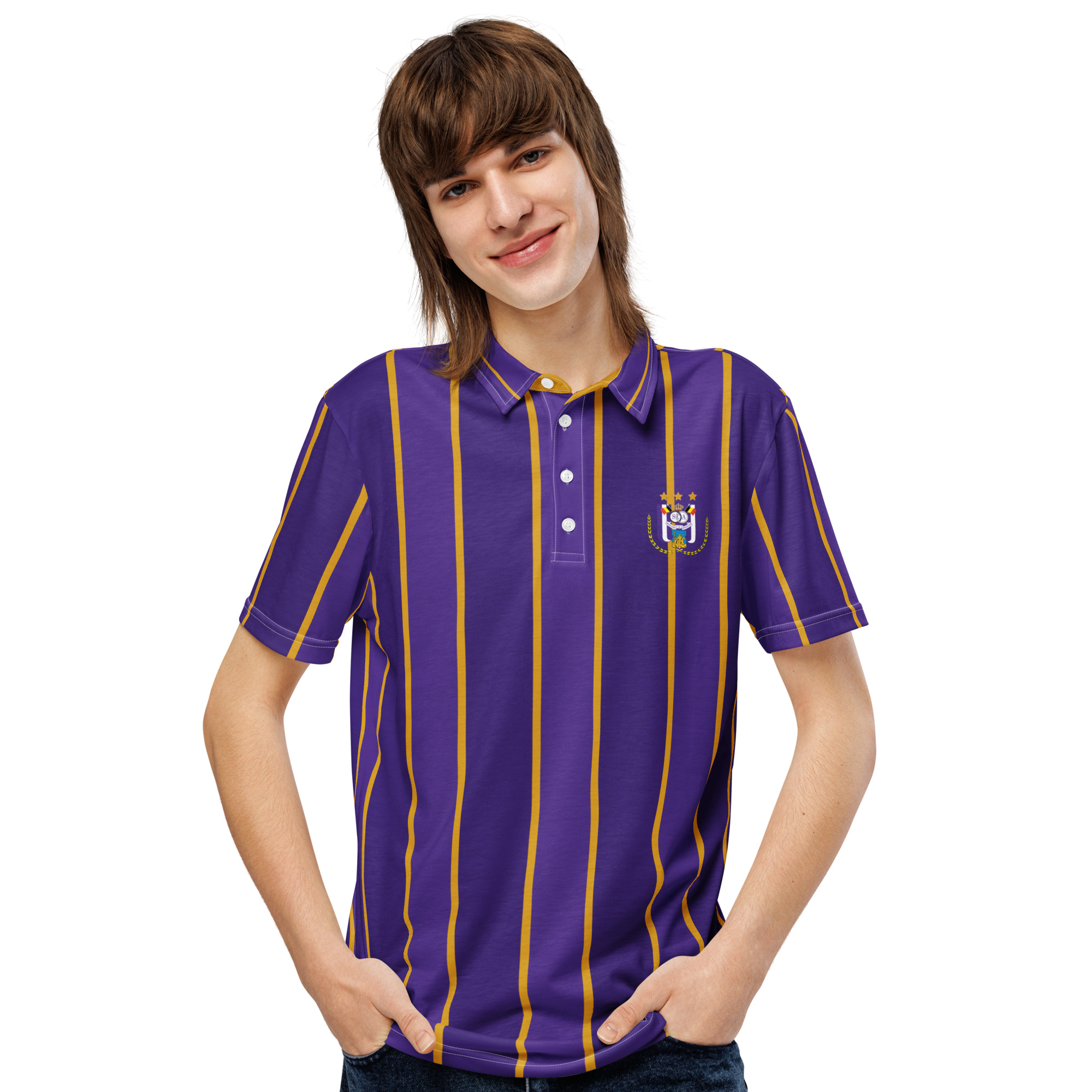 Anderlecht Slim Fit Polo | Anderlecht Fan Shirt - Image 3