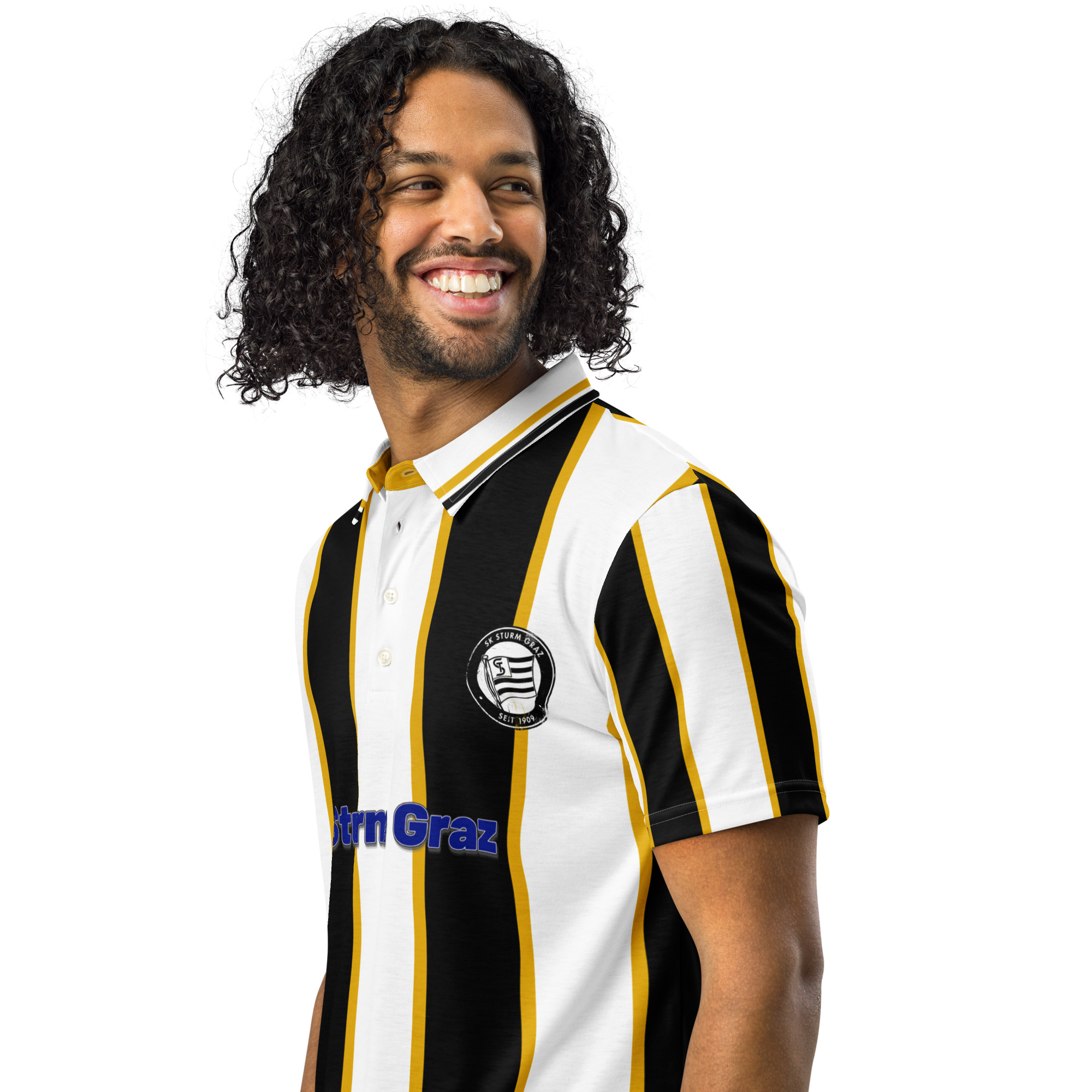 SK Sturm Graz Men’s Slim Fit Polo Shirt | Football Fan Polo - Image 10