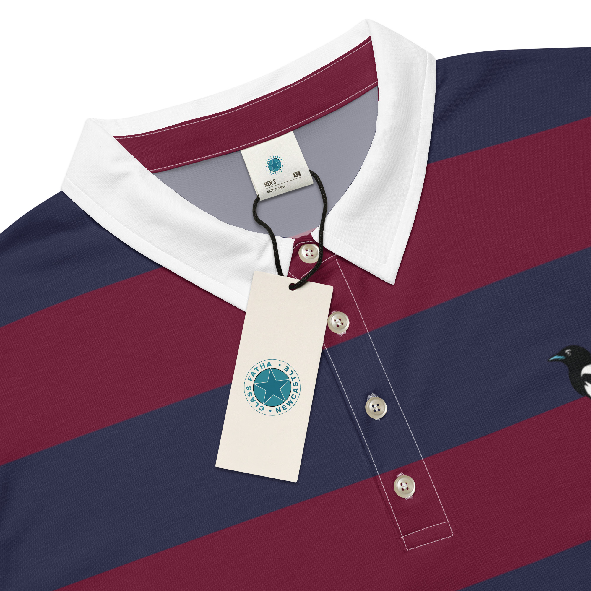 Newcastle The Magpies Brown Ale Men’s Slim Fit Polo Shirt - Image 7