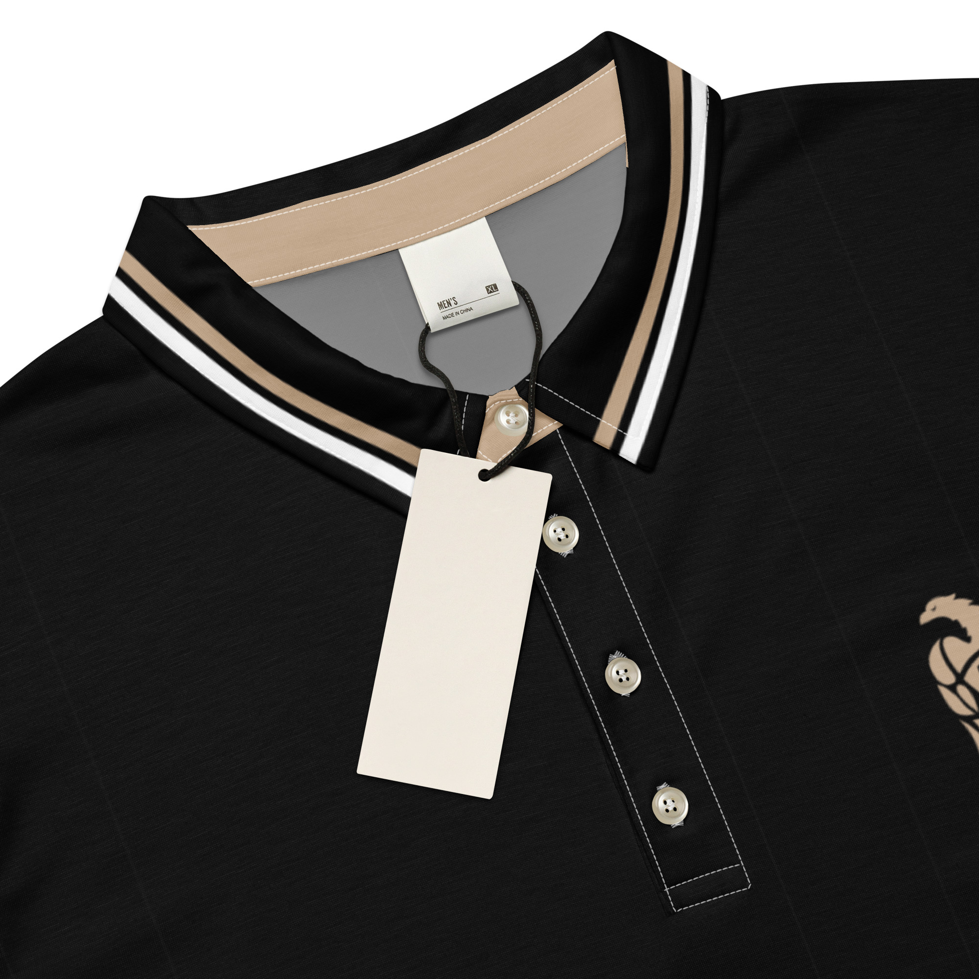 PAOK Salonika Black Slim Fit Polo Shirt | PAOK Football Fan Polo - Image 8