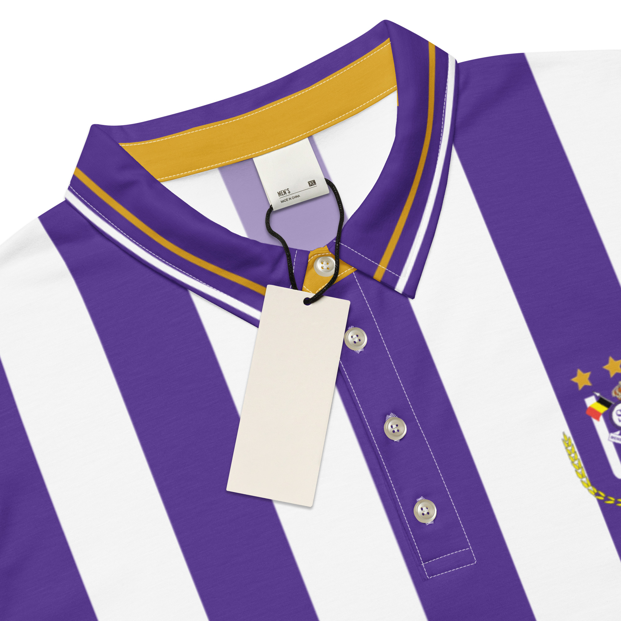 Anderlecht Slim Fit Polo | Anderlecht Purple & White Football Fan Shirt - Image 8