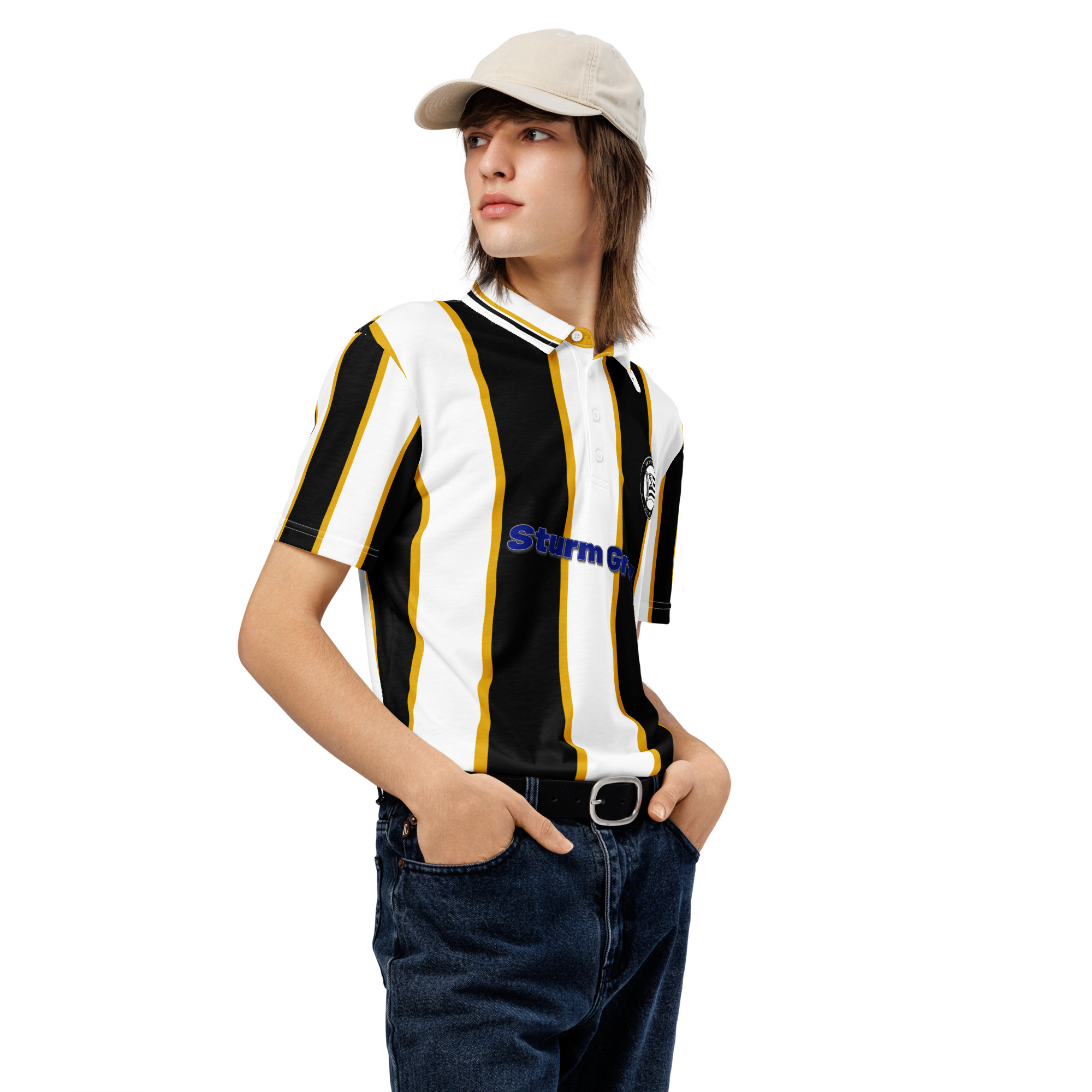 SK Sturm Graz Men’s Slim Fit Polo Shirt | Football Fan Polo - Image 4