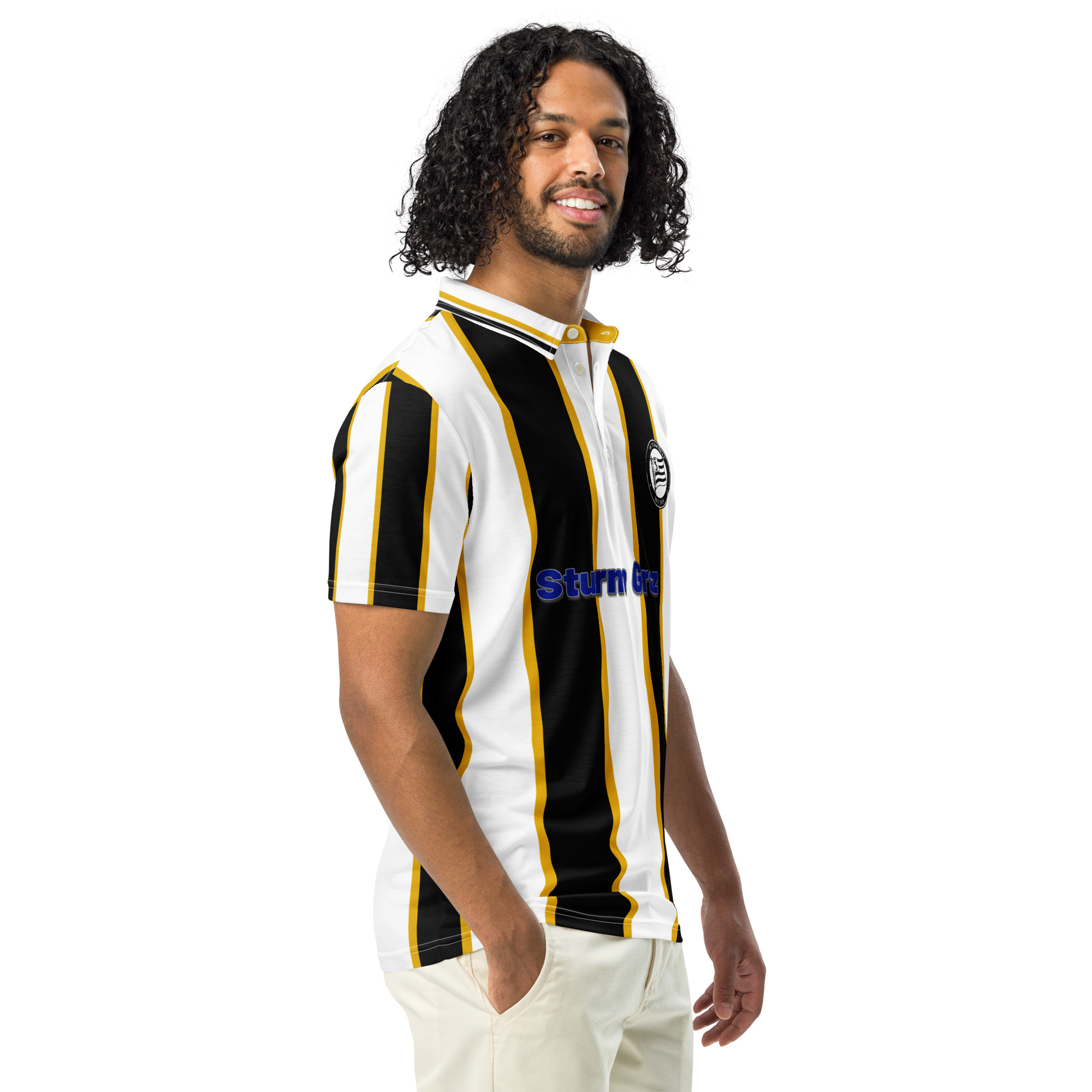 SK Sturm Graz Men’s Slim Fit Polo Shirt | Football Fan Polo - Image 9