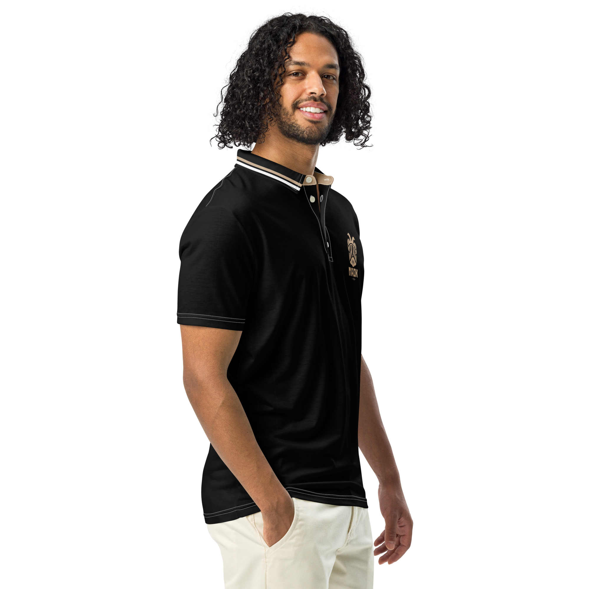 PAOK Salonika Black Slim Fit Polo Shirt | PAOK Football Fan Polo - Image 10