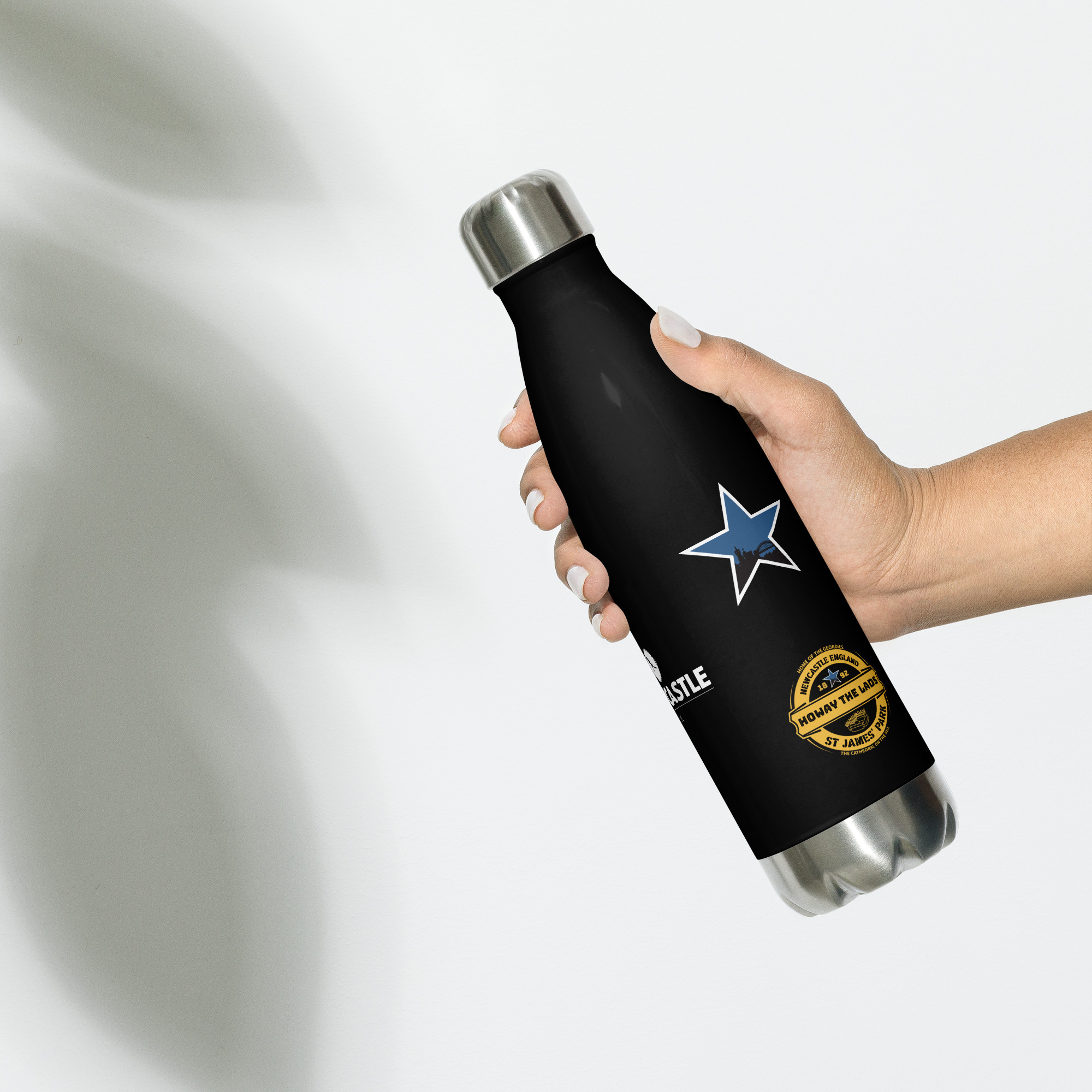 Newcastle Stainless Steel Water Bottle | Magpies Football Fan Bottle - Image 3