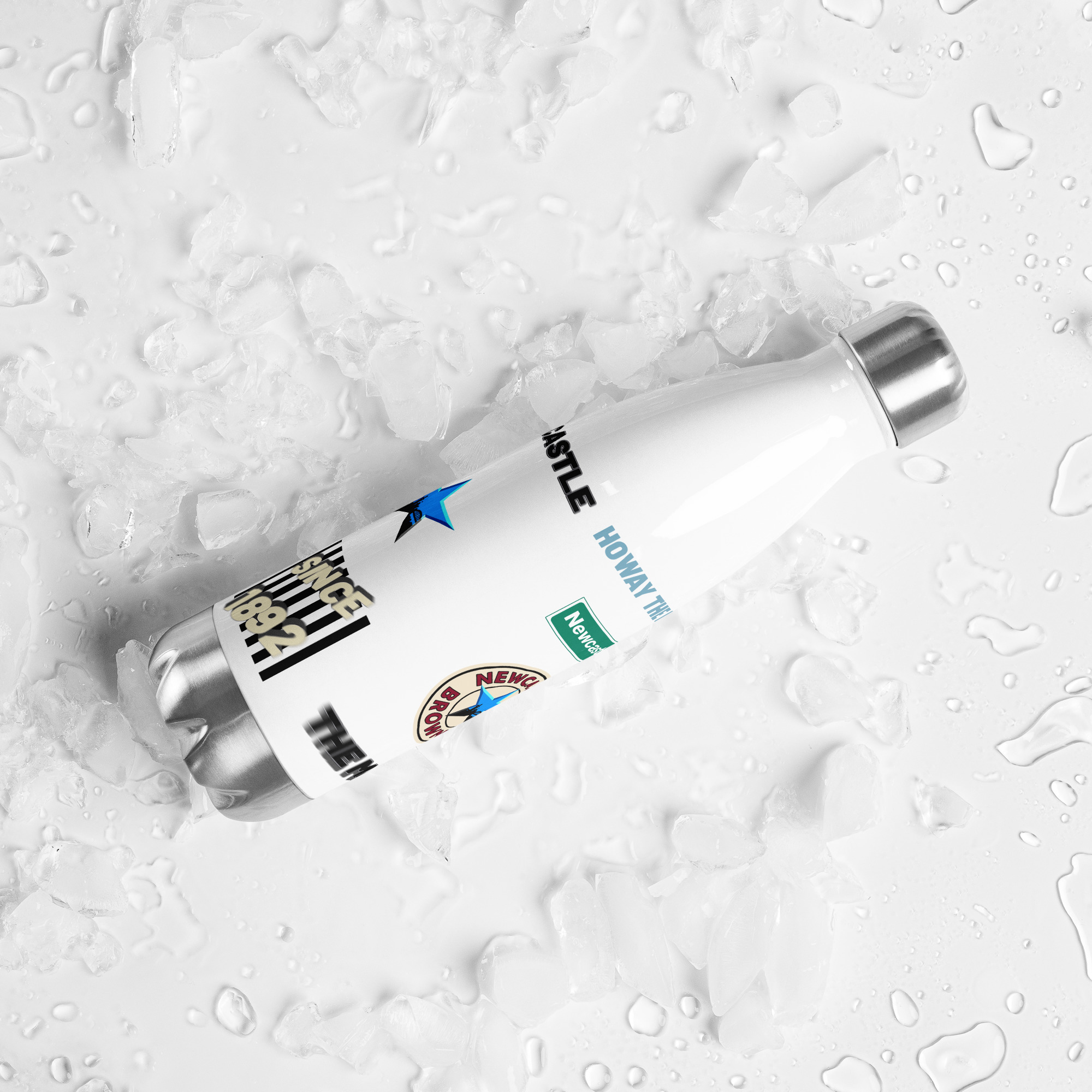 Newcastle Magpies Stainless Steel Water Bottle | Magpies Fan Bottle - Image 2