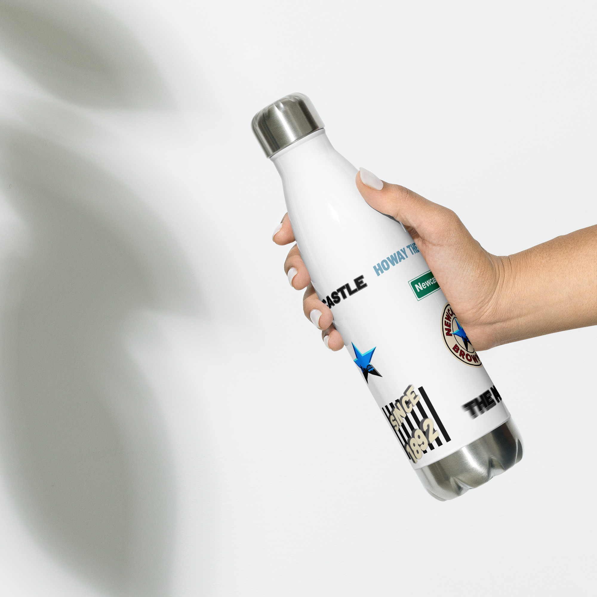 Newcastle Magpies Stainless Steel Water Bottle | Magpies Fan Bottle - Image 3