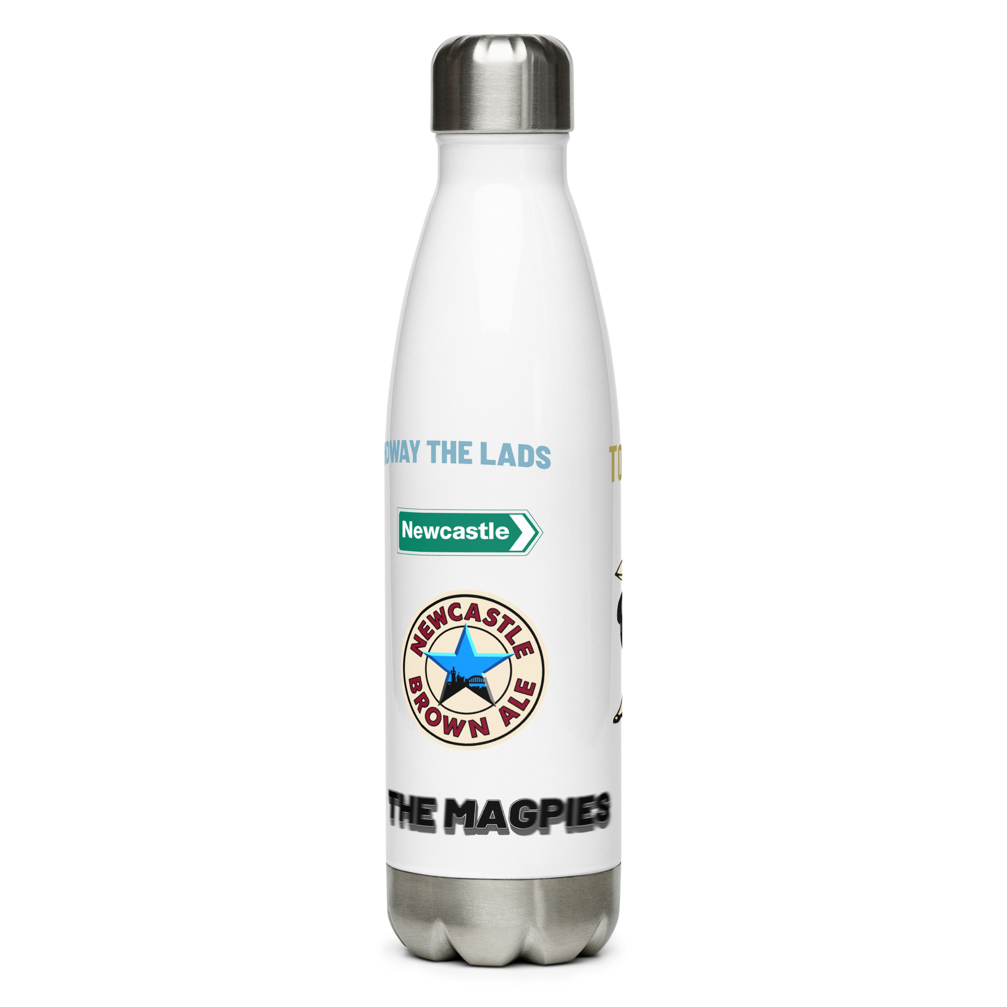 Newcastle Magpies Stainless Steel Water Bottle | Magpies Fan Bottle - Image 12