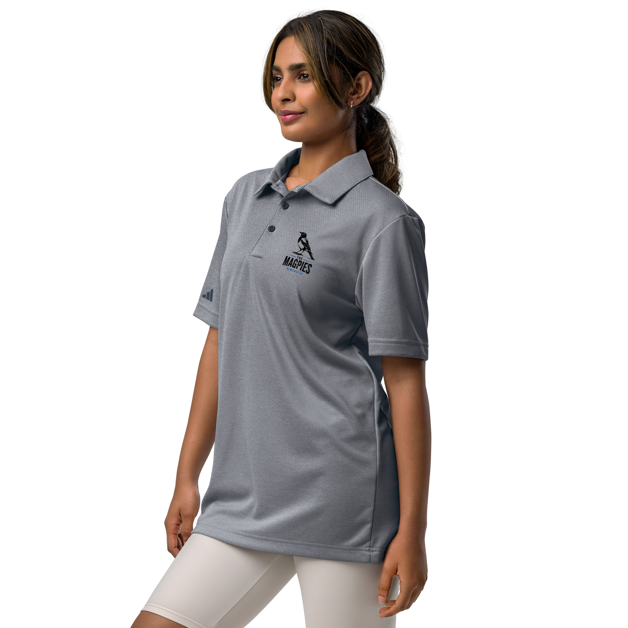 Newcastle The Magpies Class Fatha adidas Space-Dyed Polo Shirt - Image 5