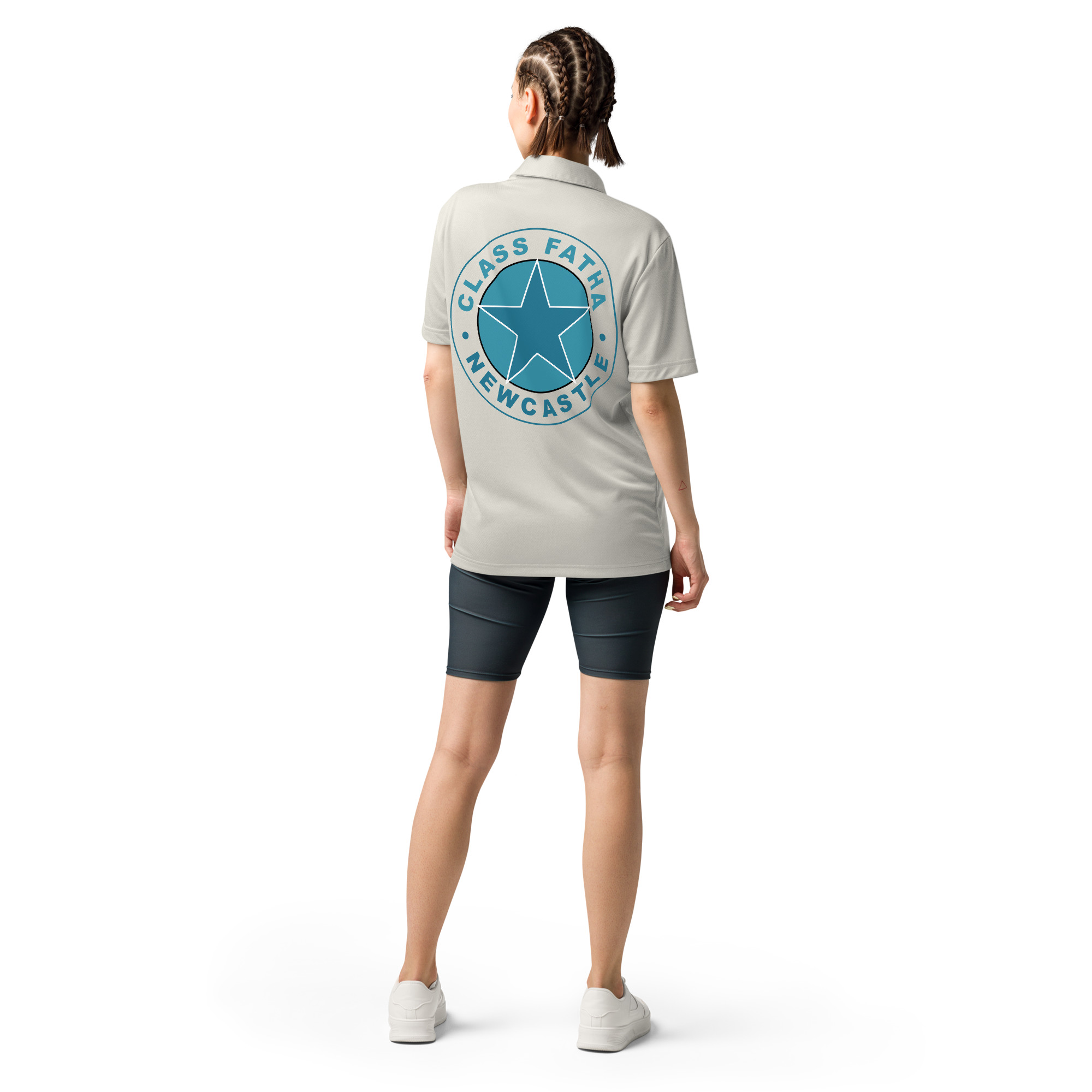 Newcastle The Magpies Class Fatha adidas Space-Dyed Polo Shirt - Image 9