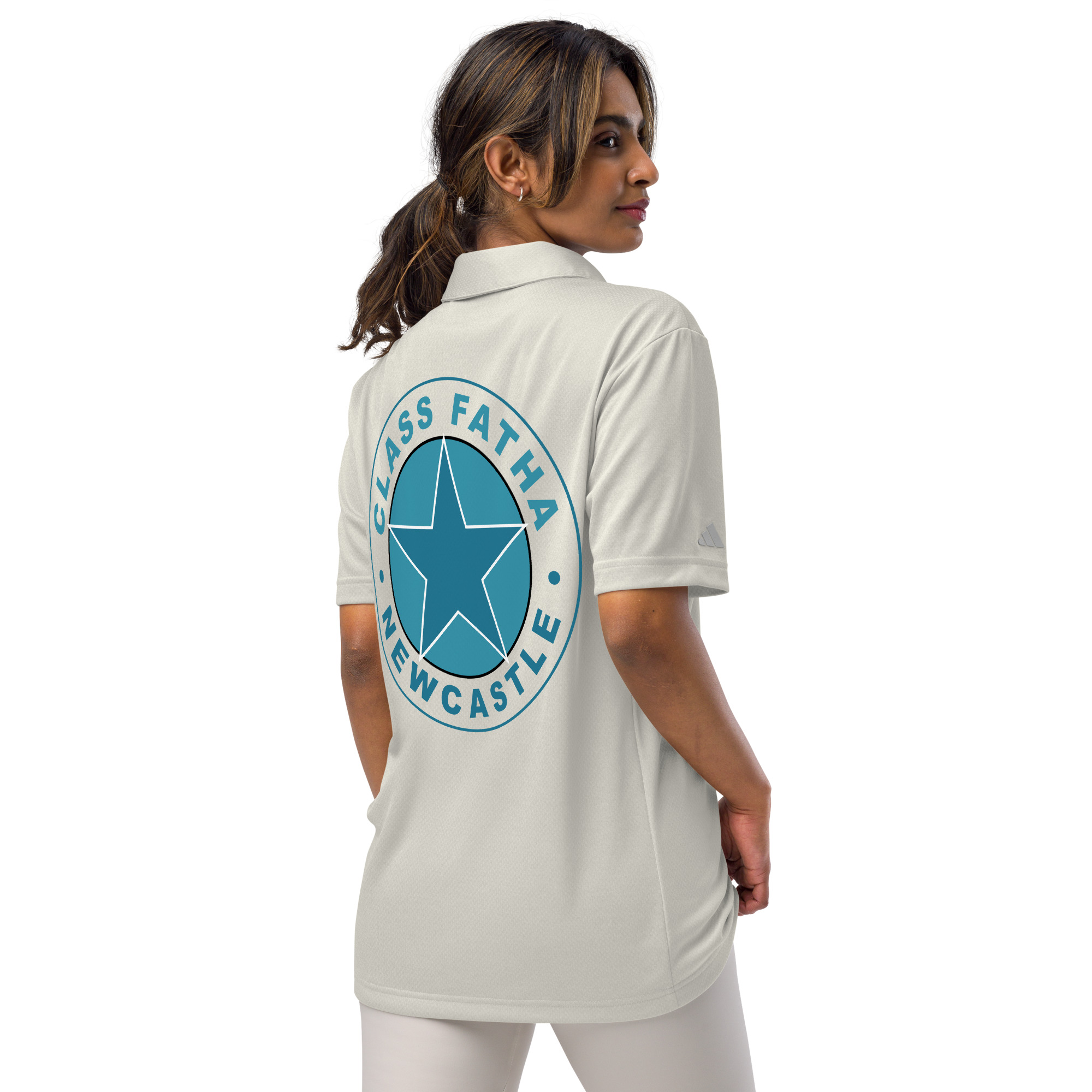 Newcastle The Magpies Class Fatha adidas Space-Dyed Polo Shirt - Image 12