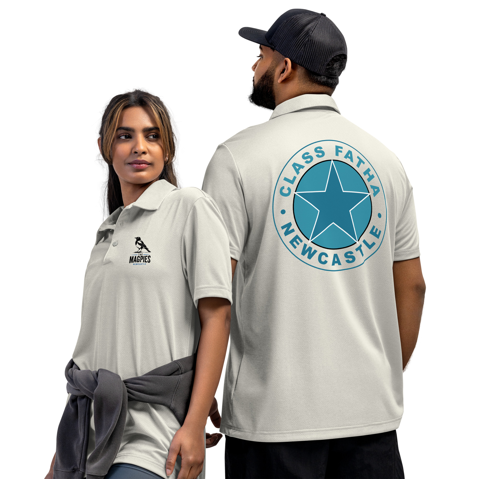 Newcastle The Magpies Class Fatha adidas Space-Dyed Polo Shirt
