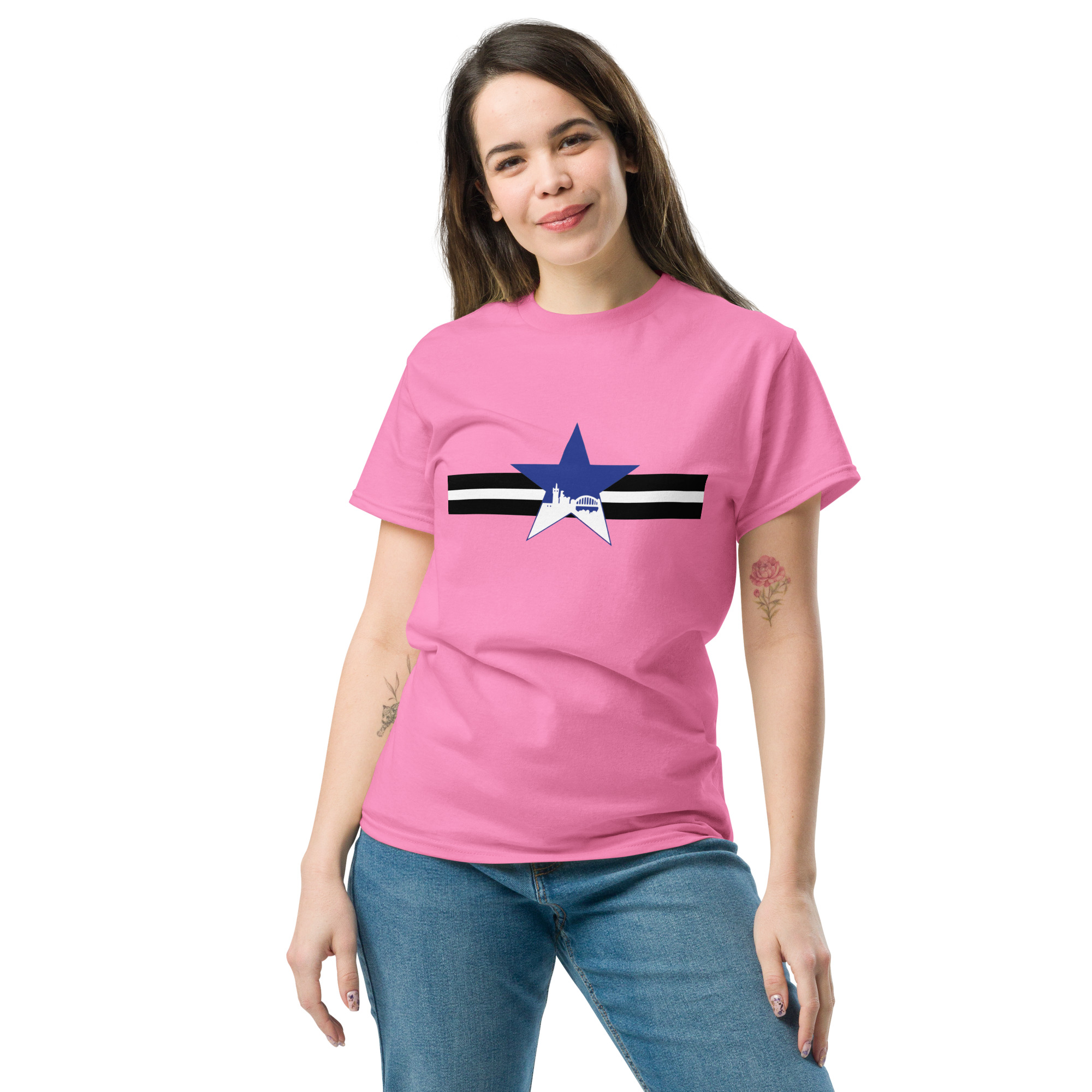 Newcastle Blue Star Shirt | Newcastle Magpies Fan T-Shirt | Newcastle United Gift For Fans - Image 6